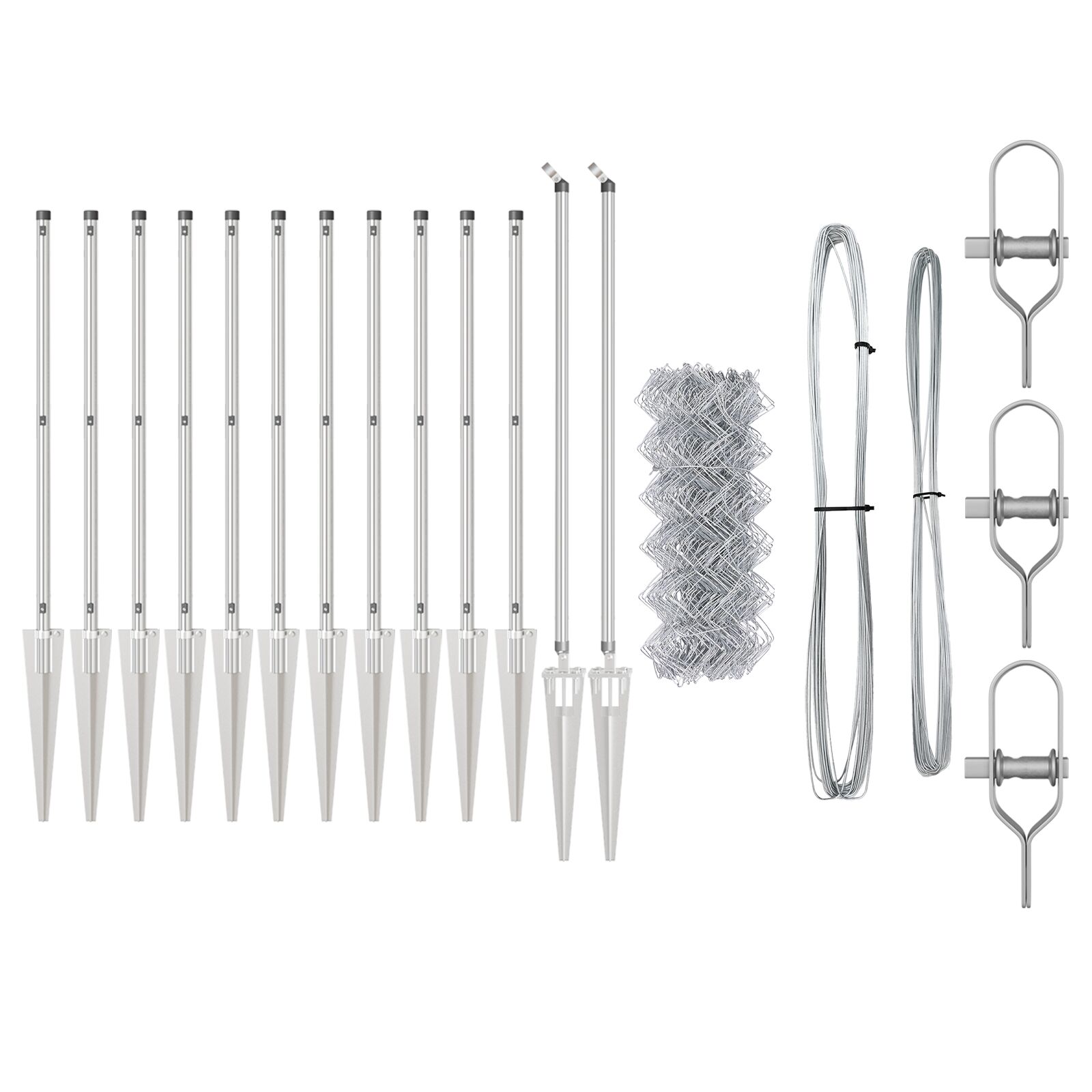 vidaXL Ograda od lančane veze Set od 2 Galvanizirani čelik 25 x 1 m