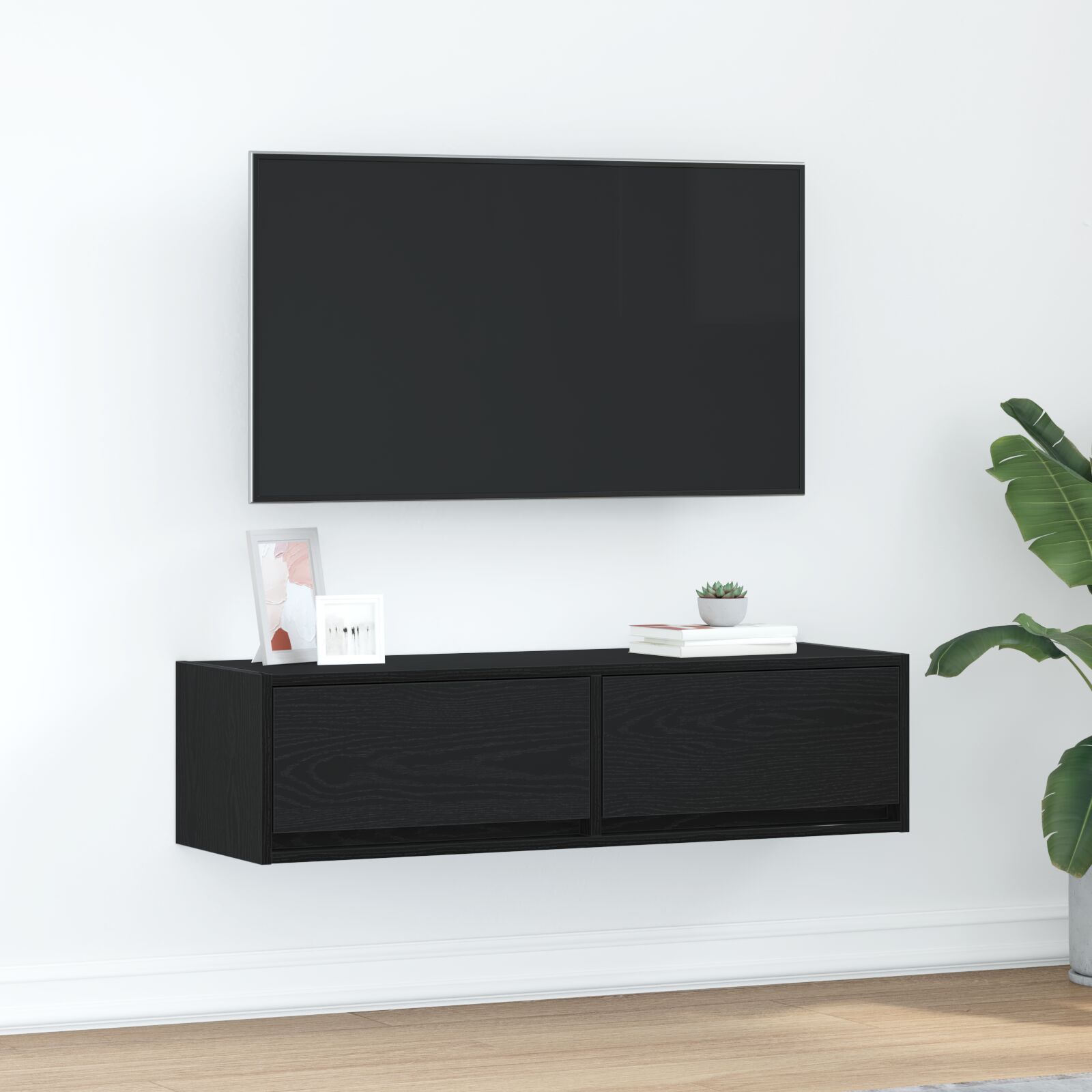 vidaXL TV-Regal Schwarz Holzwerkstoff 100 x 31 x 25,5 cm