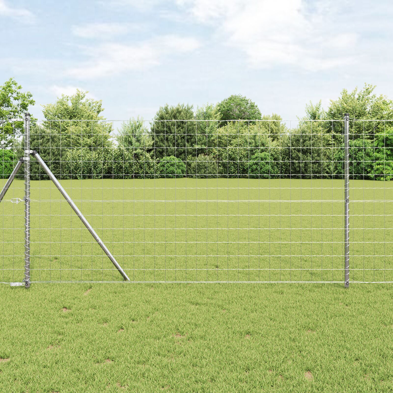 Euro Hegn med 13 Poster 1x25 m Galvaniseret Stål
