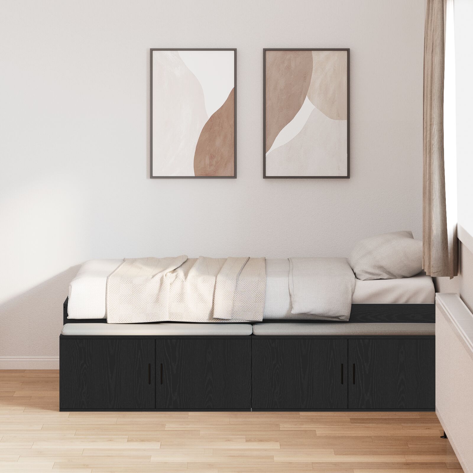 okvir kreveta za pohranu crveni hrast 100x200 cm