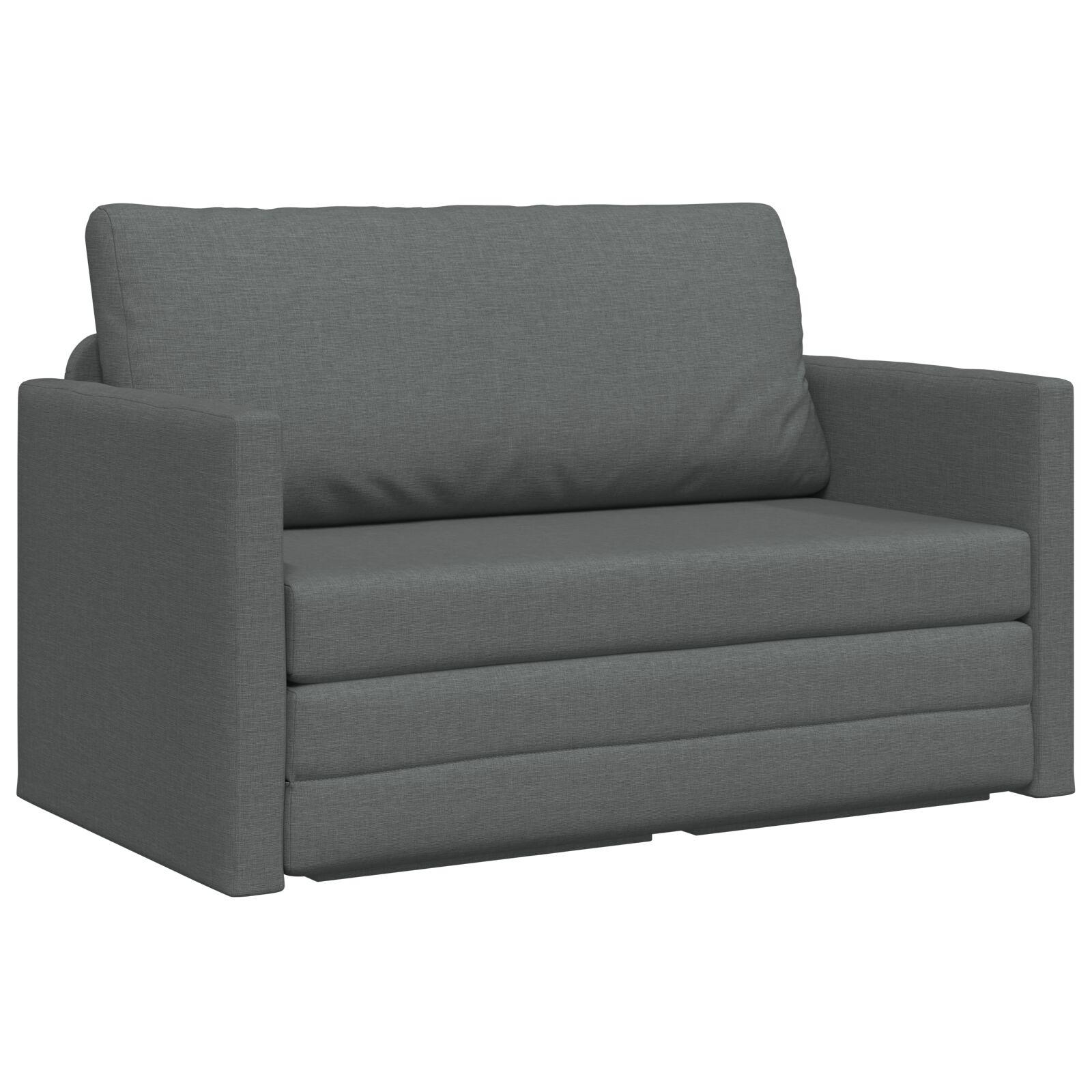 vidaXL Kauč na podu 2-u-1 Tamno siva 124x71x78 cm Tkanina
