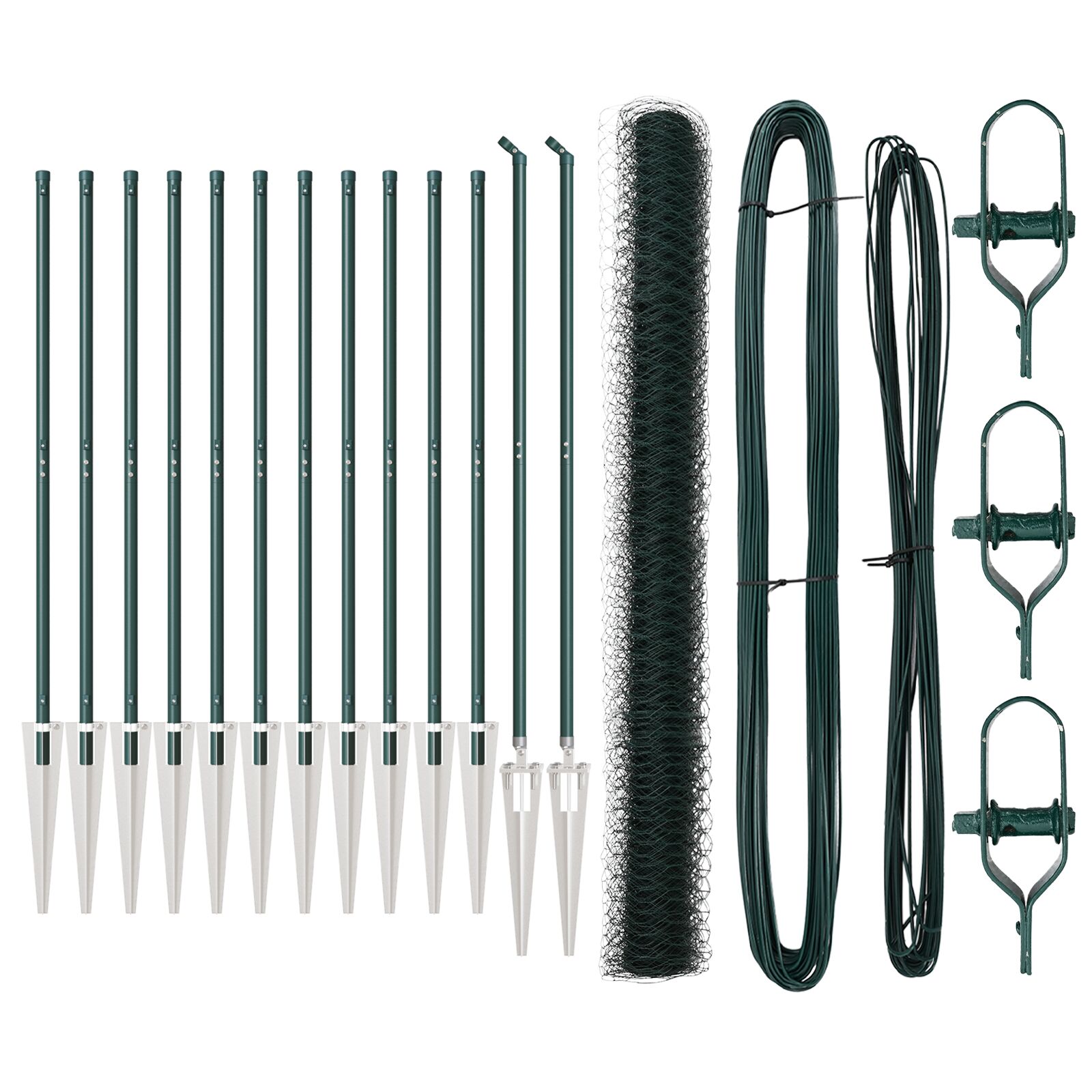 vidaXL Set ograde Set od 2 Zelena Metal 25 x 1,5 m Izdržljivo