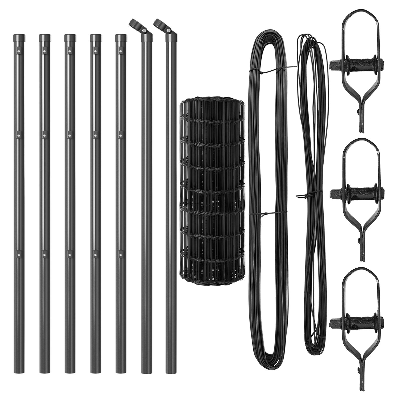 vidaXL Euro Ograda s 13 Stupova 0.8x25 m Galvanizirana Čelična Siva