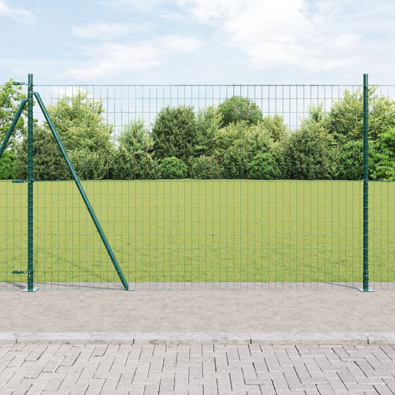 Euro Hegn med 13 Flangeret Stænger 1.2x25 m Galvaniseret Stål