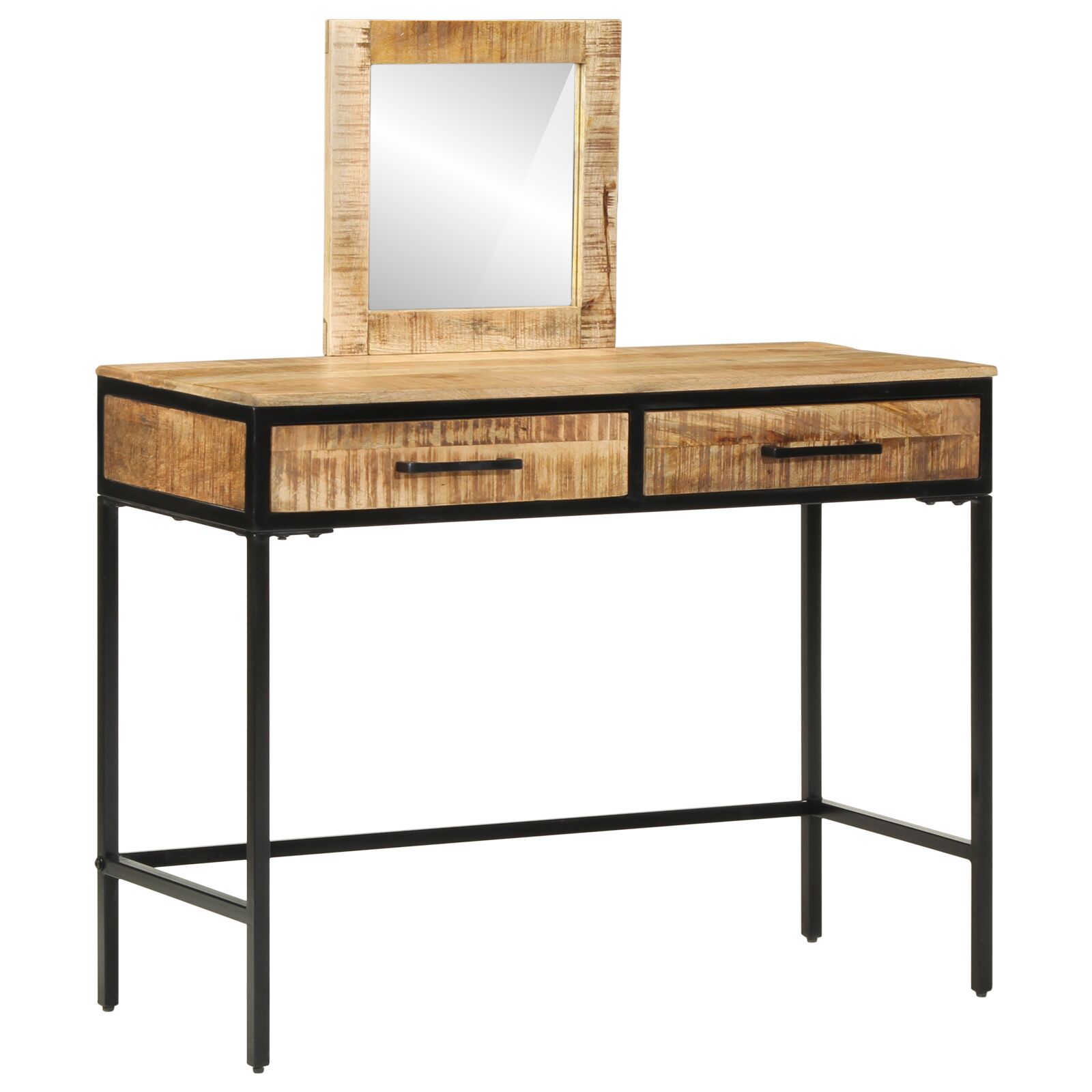 vidaXL Toaletni Stol 100x40x75/120 cm Čvrsta Drva Grubo Mango