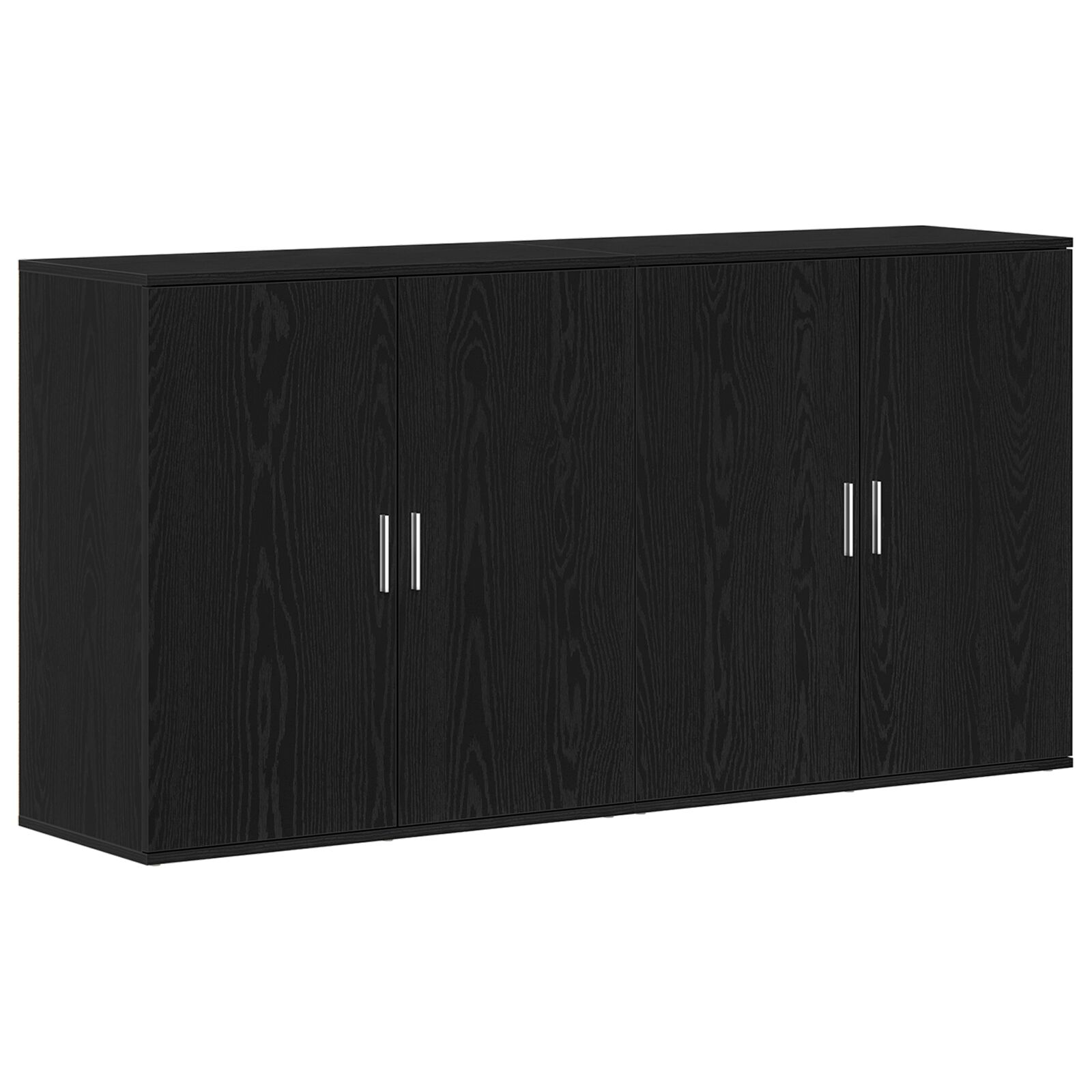 vidaXL Komode 2 kom Crni Hrast 79x38x80 cm Konstruirano drvo