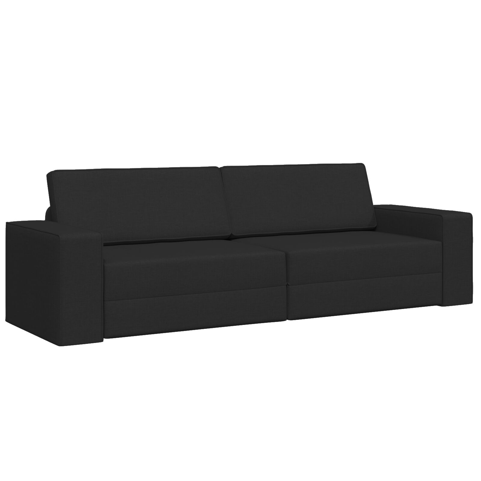 vidaXL Kauč Krevet 2-u-1 Crni 245x150x60.5 cm Tkanina