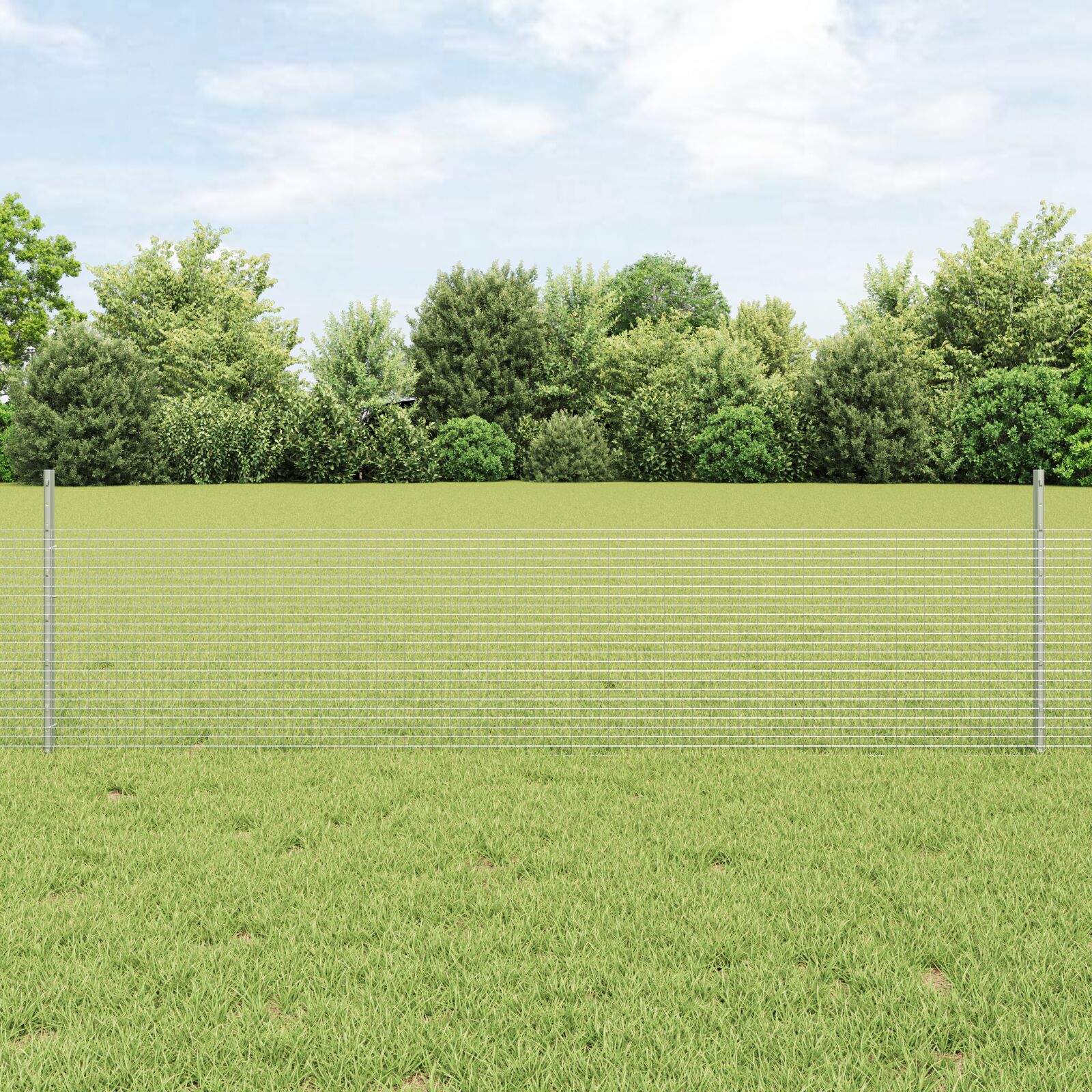 vidaXL zavarena žičana ograda s 5 panela Siva 0.5x100 m čelik