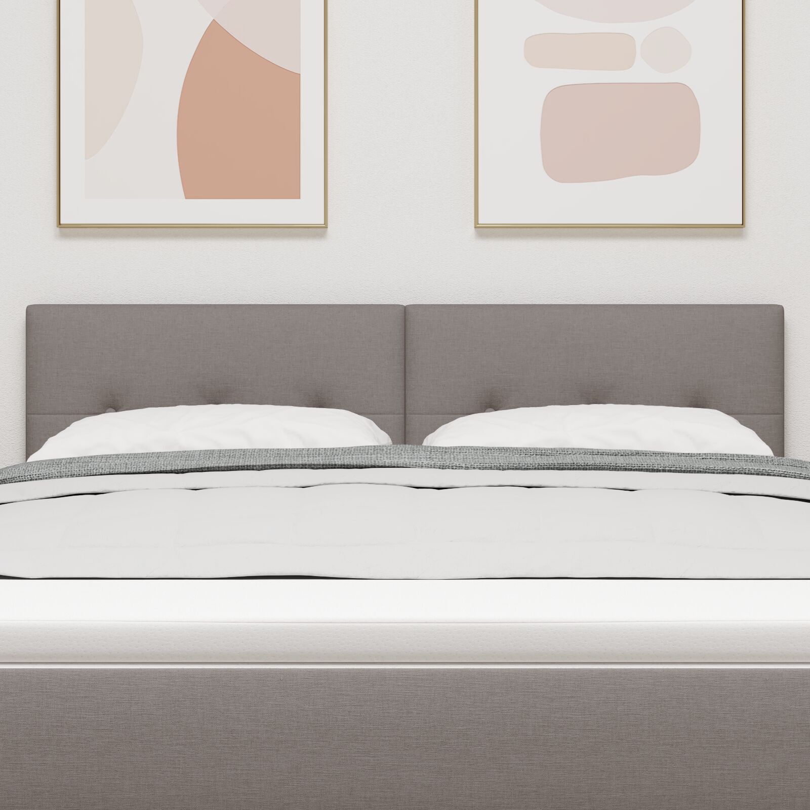 Headboard Button Tufted Taupe 90 cm Fabric vidaXL - Picture 62 of 93