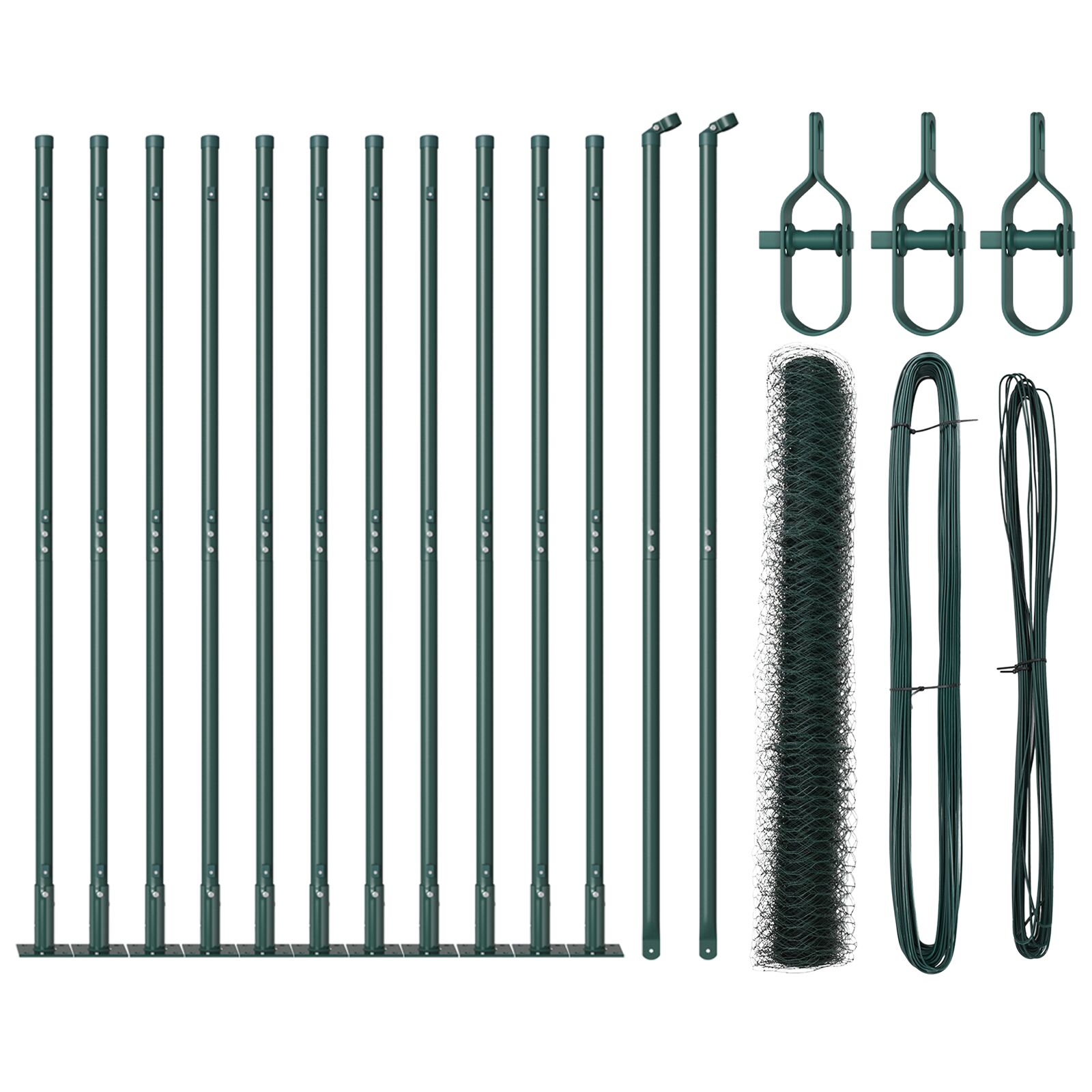vidaXL Ogradni Set Set od 2 Boja šume Čelik 25 x 1 m Izdržljivo