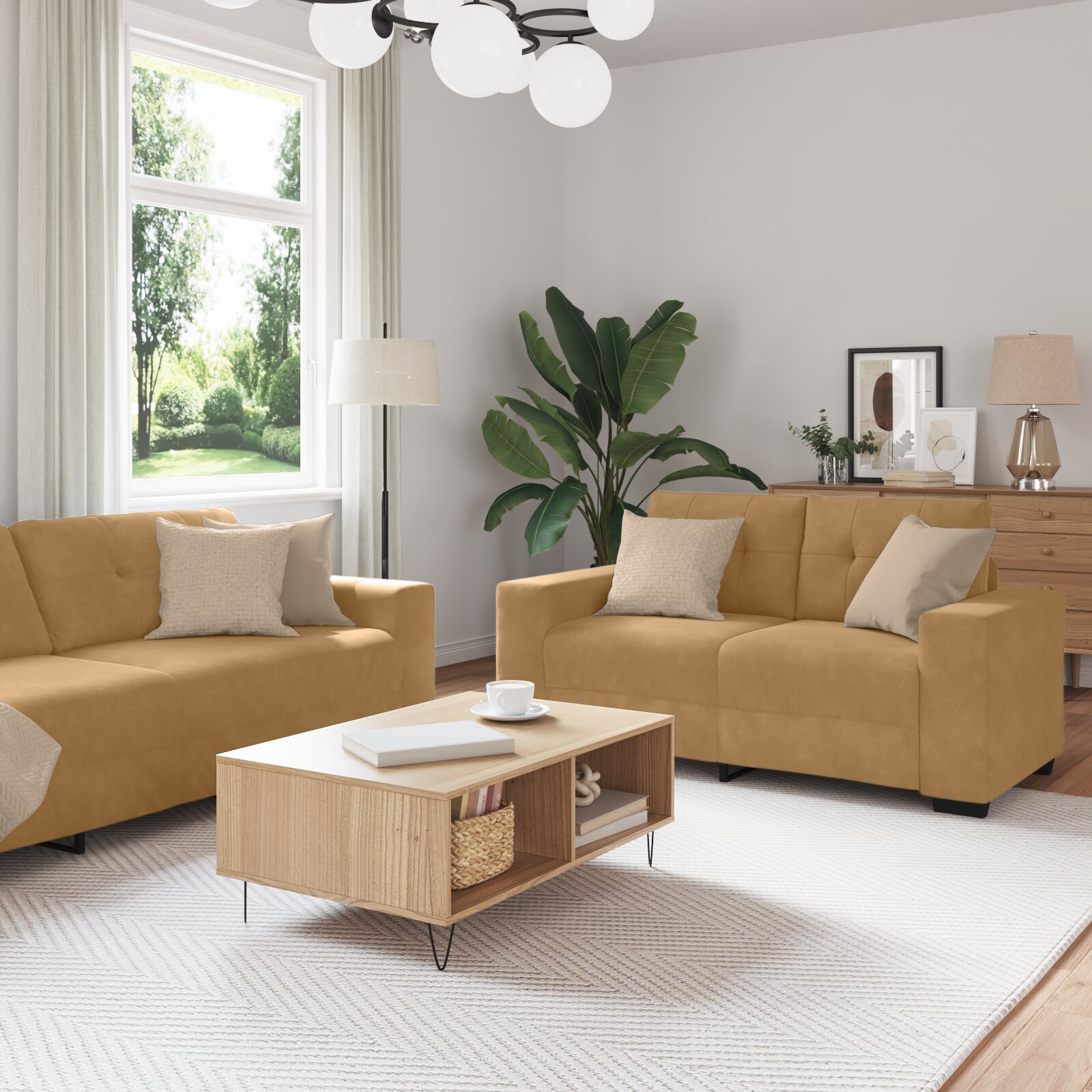 vidaXL Sofagestell Set aus 3 Braun