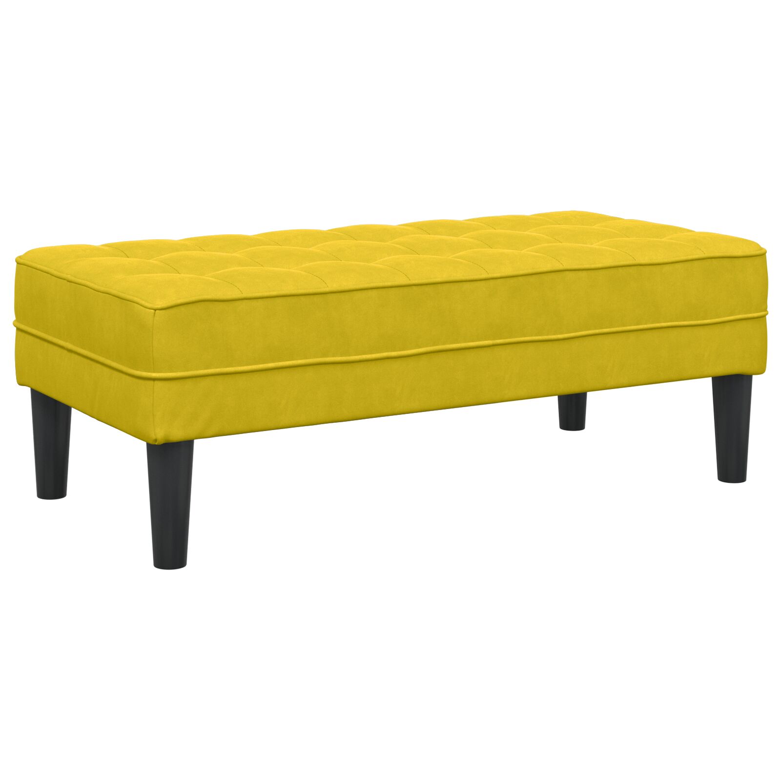 Bank Gul 113x57x39 cm Fløjl