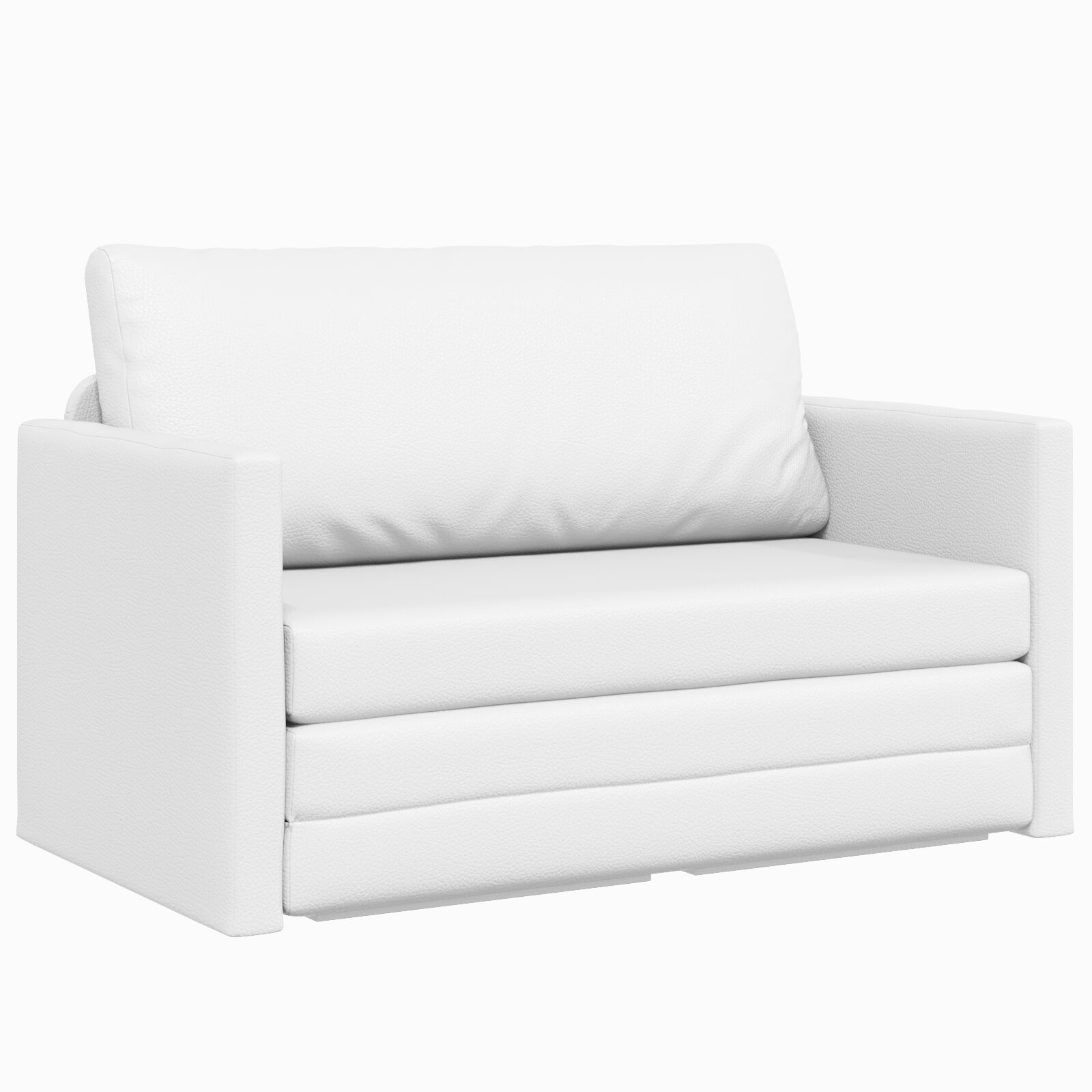 vidaXL Sofa Krevet na Podu 2-u-1 Bijeli 124x71x78 cm Umjetna Koža