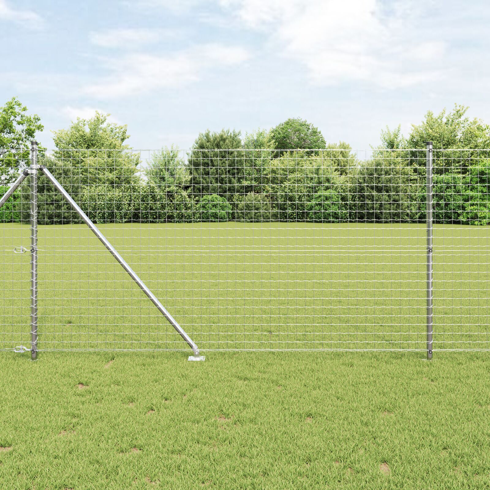 Euro Hegn med 7 Spike Post 1x10 m Galvaniseret Stål