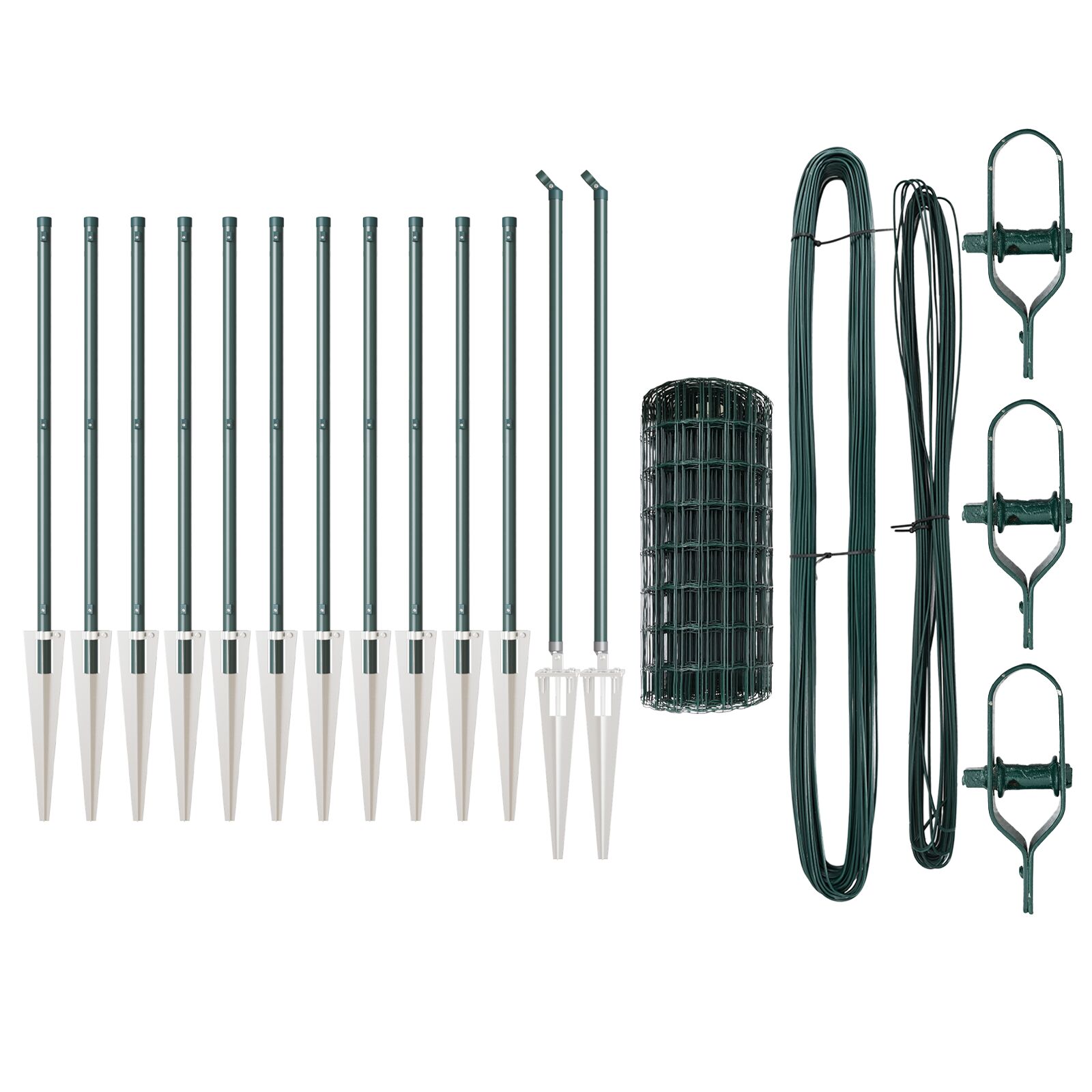 vidaXL Euro Ograda Set od 2 Zelena Metal 25 x 0.8 m Izdržljiva