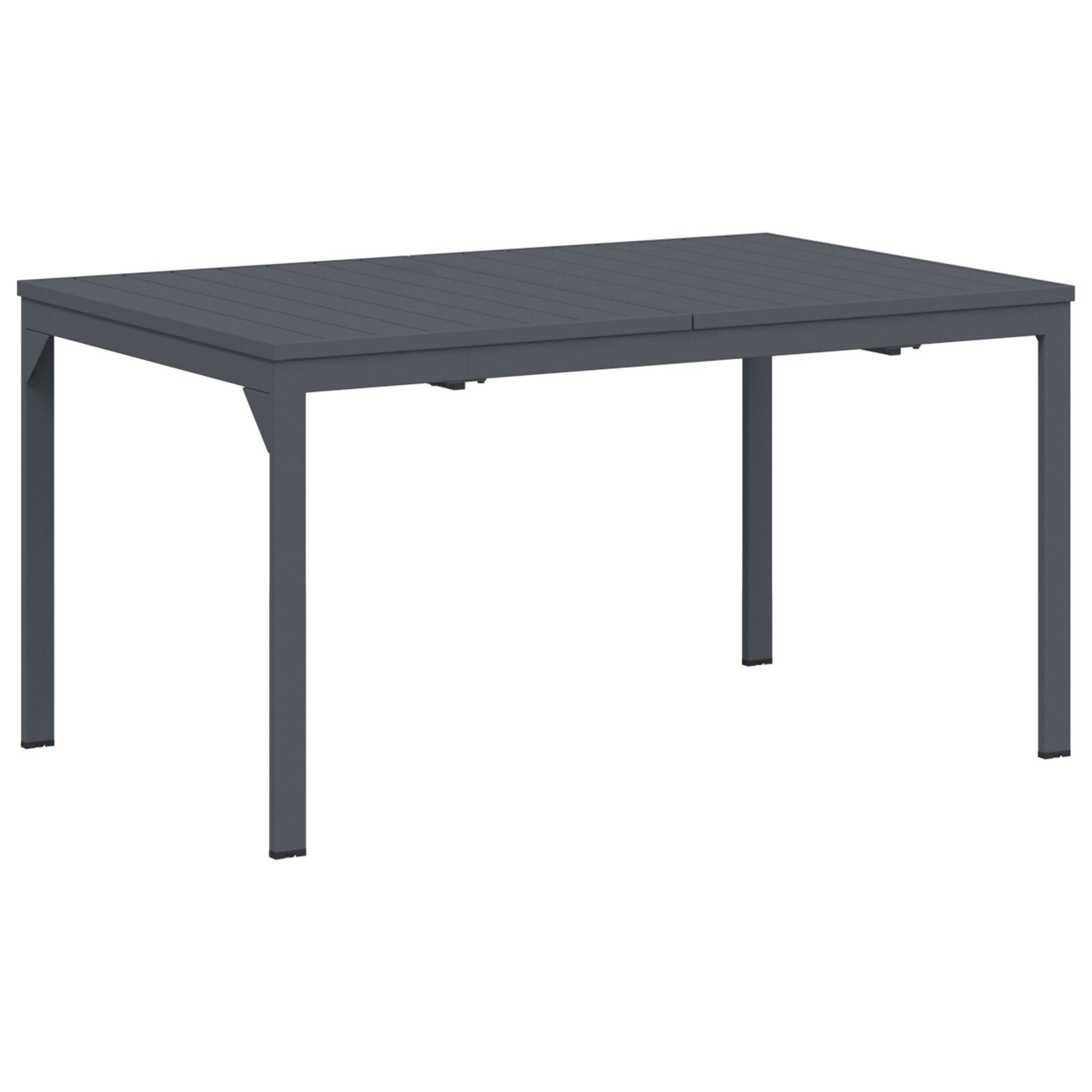 udtræksborde 2 stk. Mørkegrå 210x90x73 cm stål, vidaXL udtræks havebord mørkegrå (140-210)x90x73 cm stål