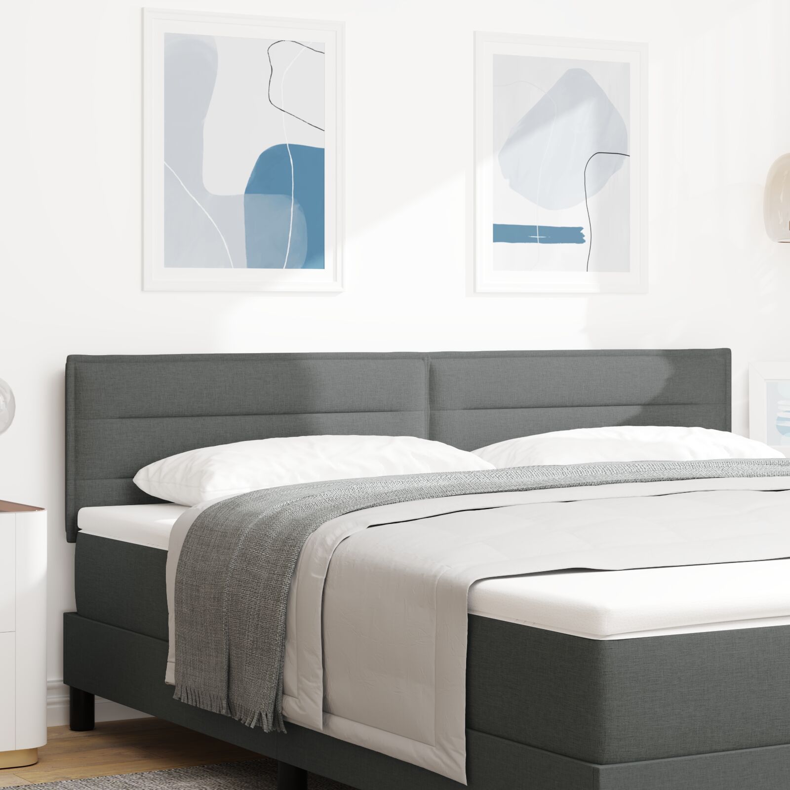 LED-päätylevy Linjat Design Tumma harmaa 90 cm Kangas