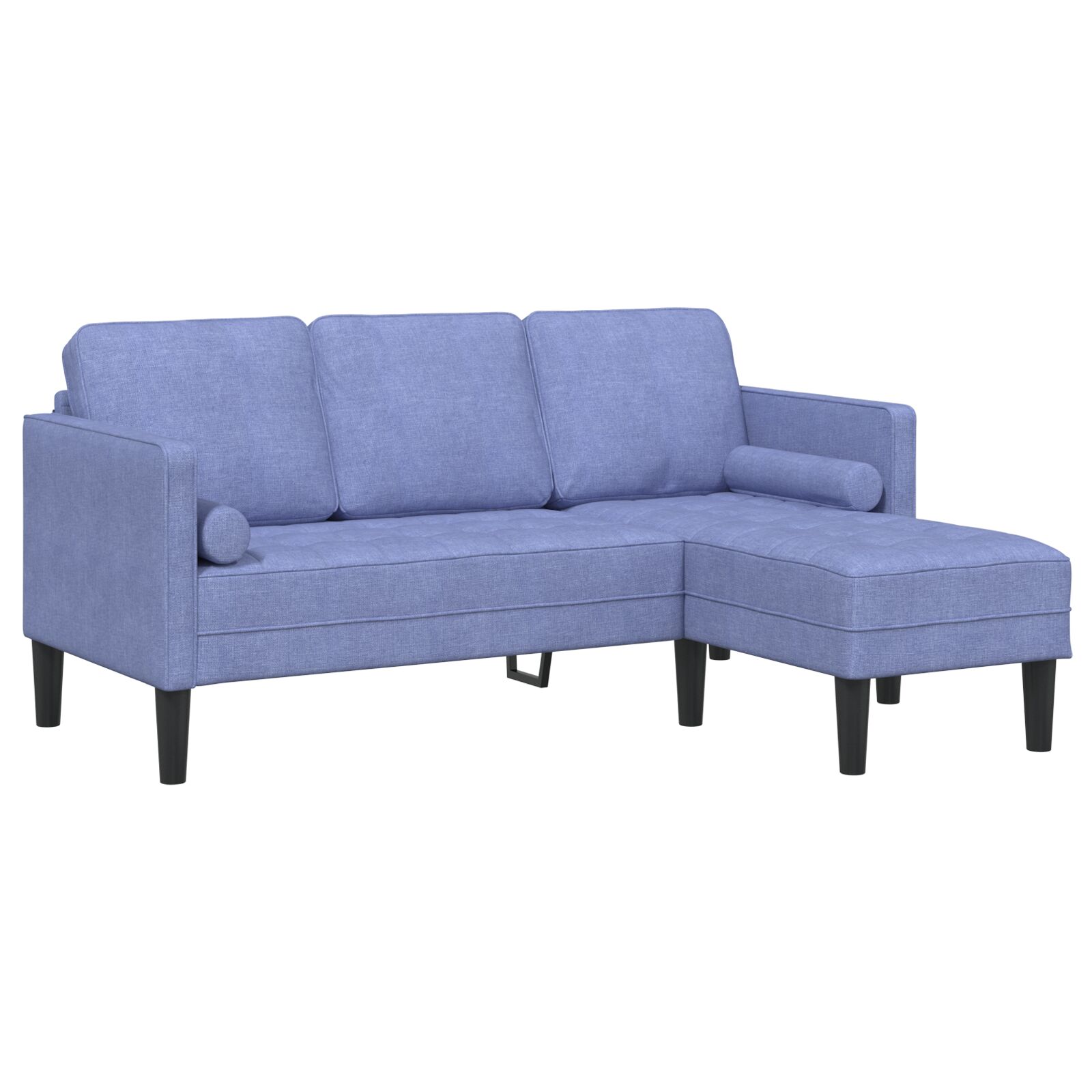 vidaXL trosjed L-oblik plave boje od jeansa 160 cm tkanina