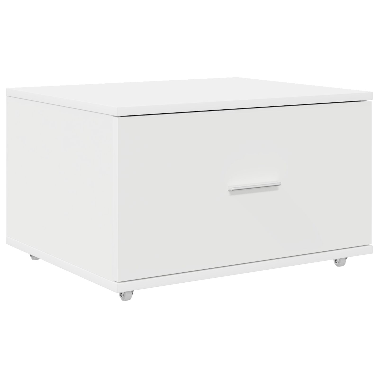 Ladica s Kotačima Bijela 55x45x33.5 cm Kvalitetno Drvo