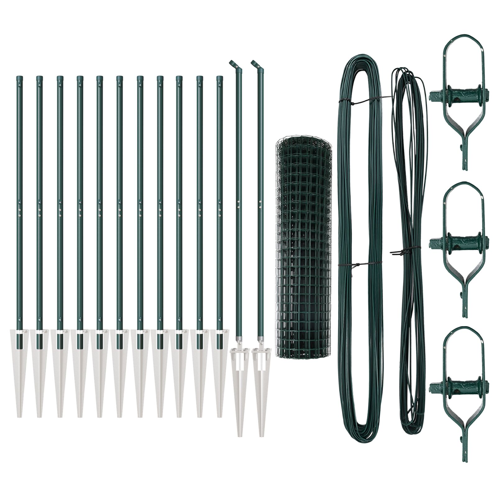 vidaXL Euro ograda Set od 2 Zelena Čelik, plastično obložen 25 x 1.2 m