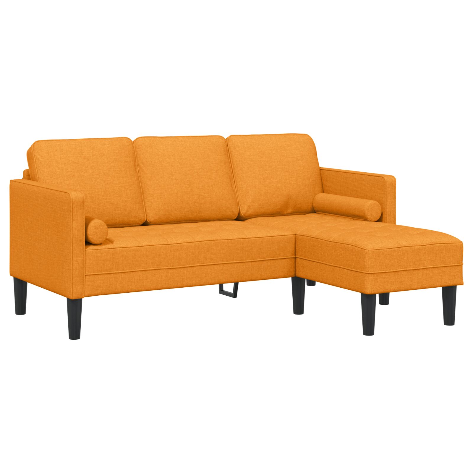 vidaXL Sofa L-oblik 3-sjedala Tamno žuta 160 cm Tkanina