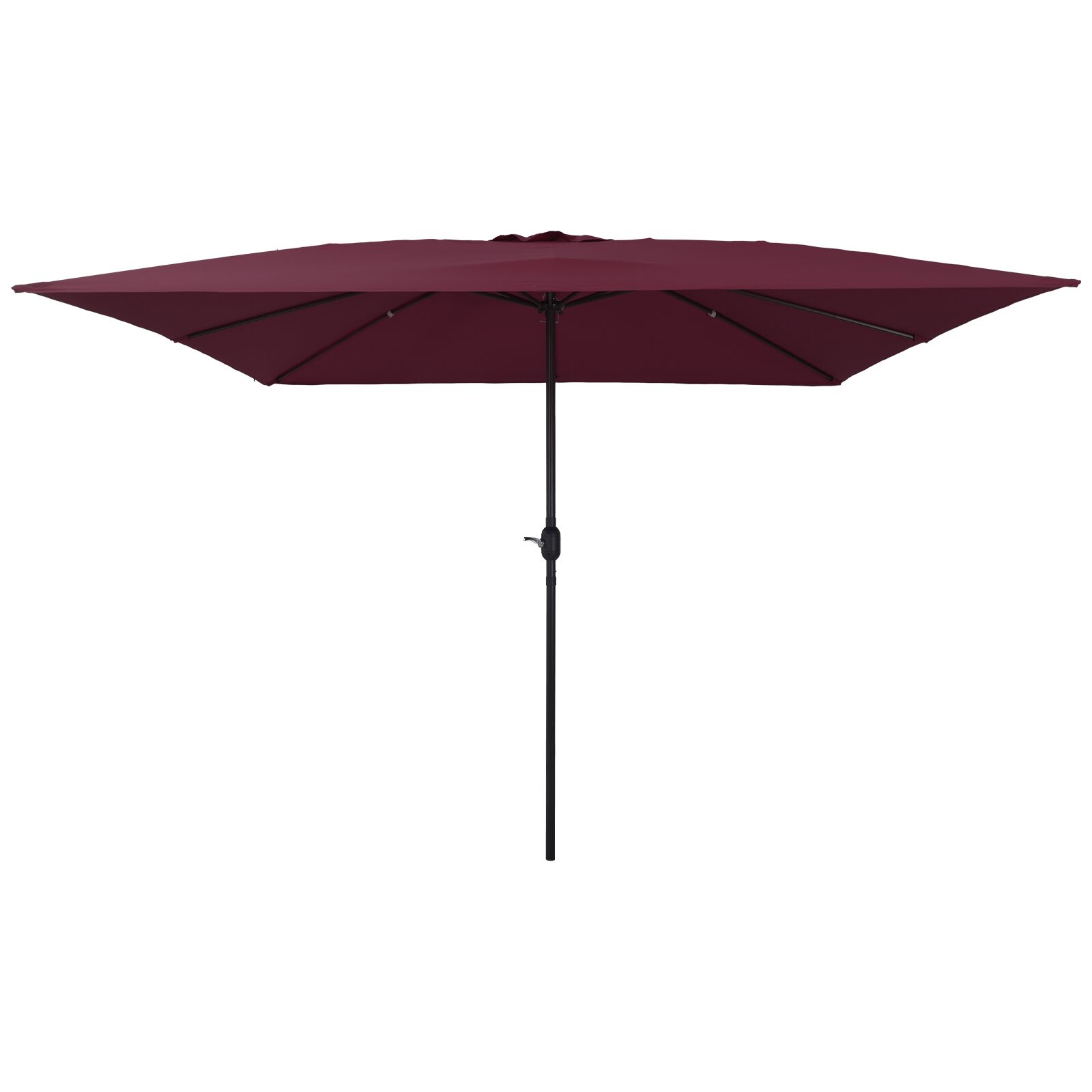Kvadratni Vrtni Suncobran 295x245 cm Bordeaux Crvena
