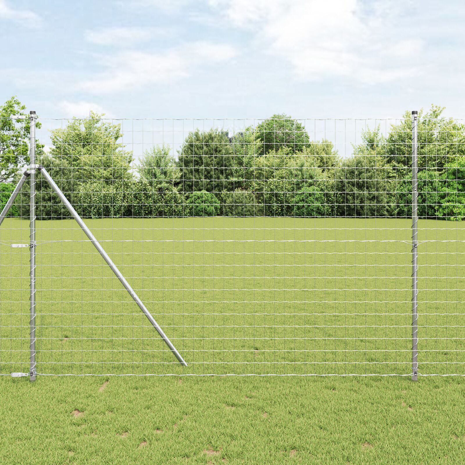 Euro Hegn med 7 Stolper 1.6x10 m Galvaniseret Stål