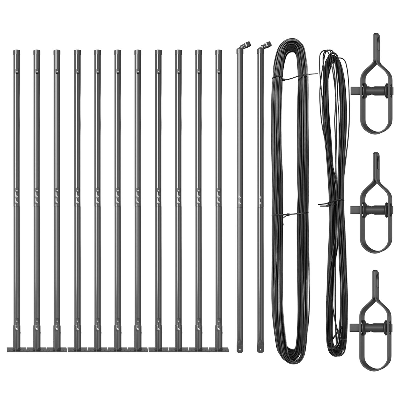 Plotové stĺpy s podložkami 13 ks Ø32mm 83,5cm Pozinkovaná oceľ 42004311