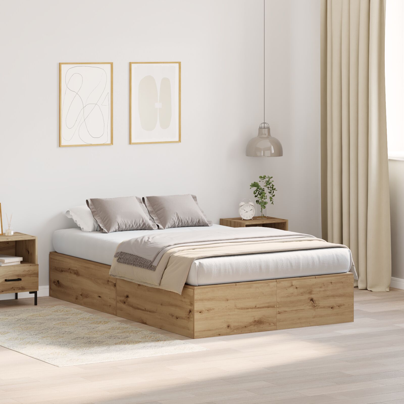 Opbevaringsseng i Artisan Eg 120x200 cm