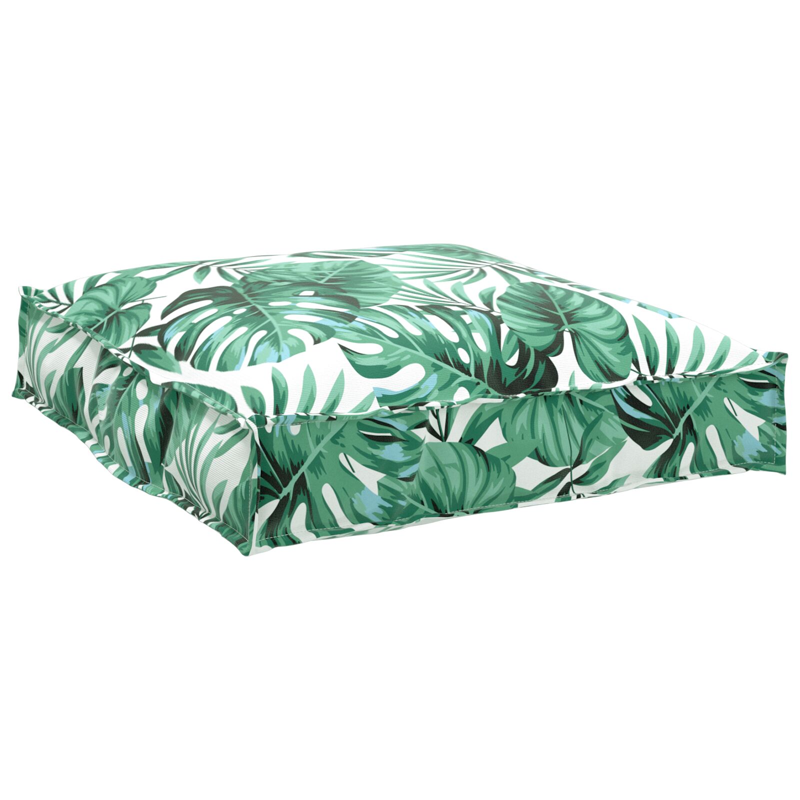 vidaXL Palettenkissen Set 2-teilig Blattmuster Polyester