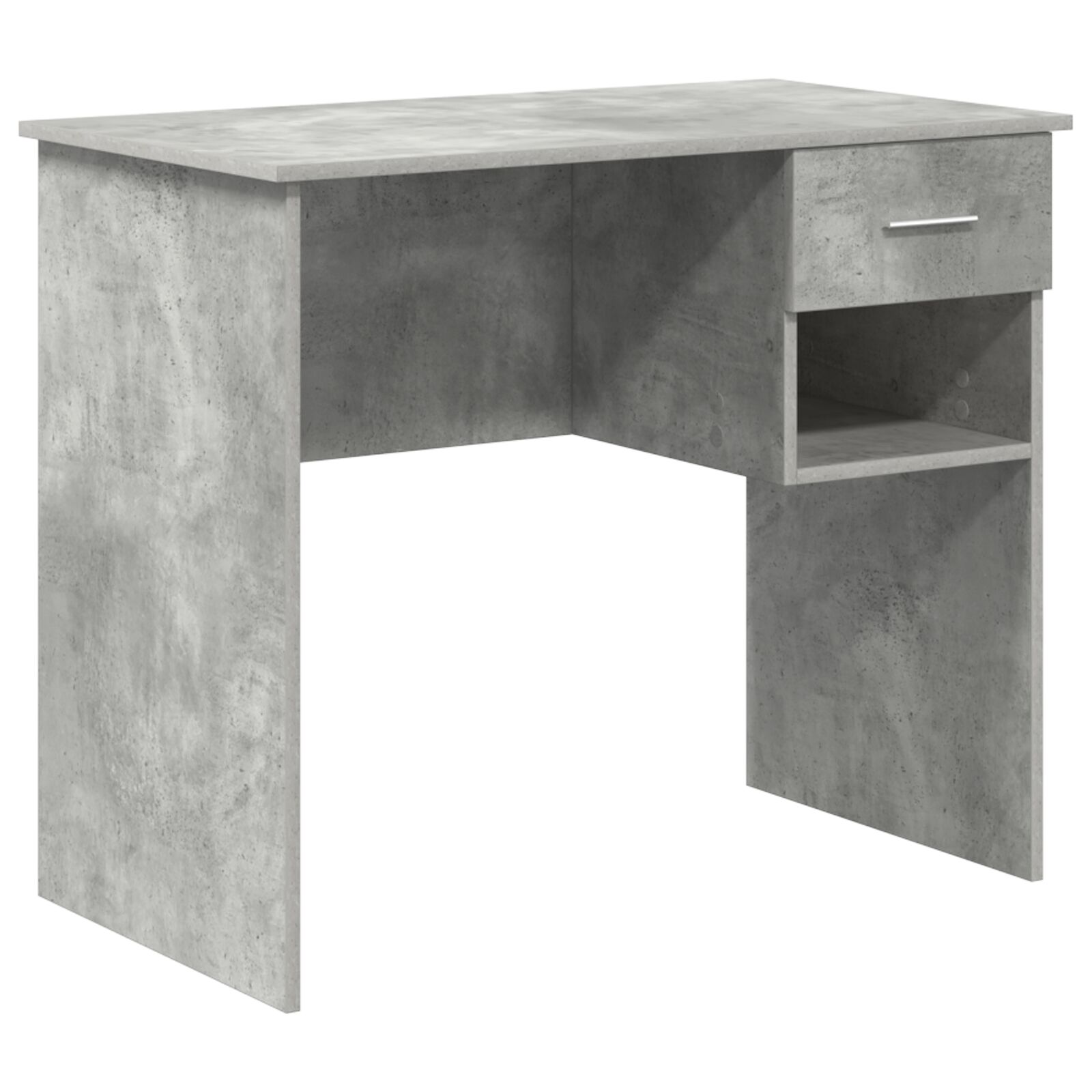 Stol s skladištem Betonski Sivi 90x49.5x75 cm Drvo