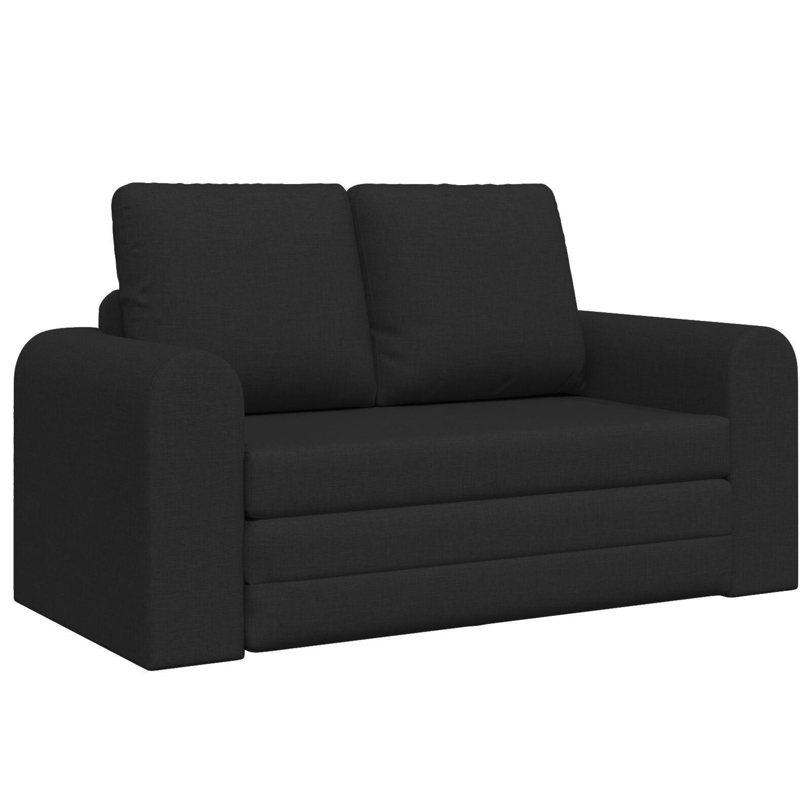 vidaXL Podna sofa na razvlačenje 2-u-1 Crna 148x71x83 cm tkanina