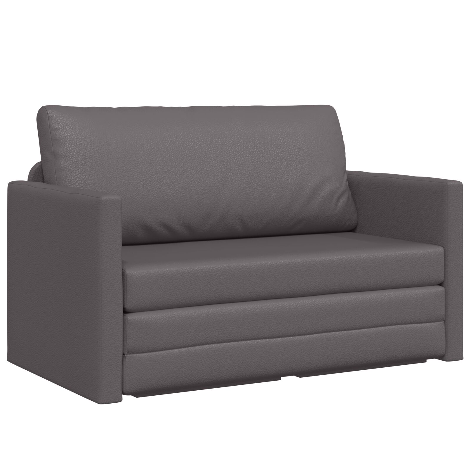vidaXL Podni kauč na razvlačenje 2-u-1 Siva 124x71x78 cm Umjetna koža