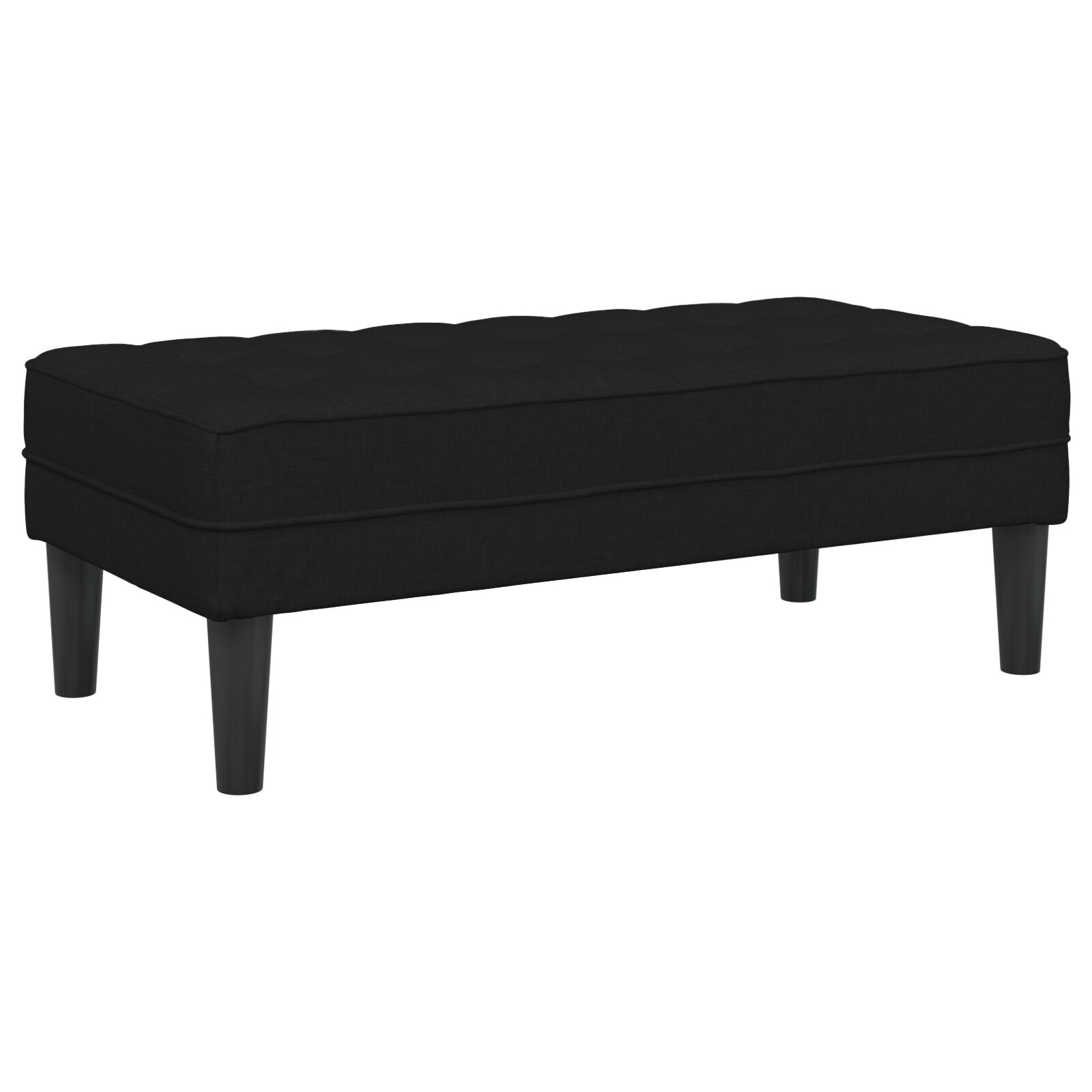Banc vidaXL Noir 113x57x39 cm en tissu
