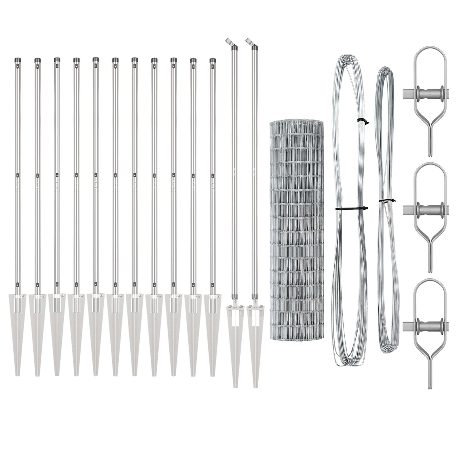 vidaXL Euro Ograđivanje s 13 Vrhunski Ulošcima 1.2x25 m Galvanizirani Čelik