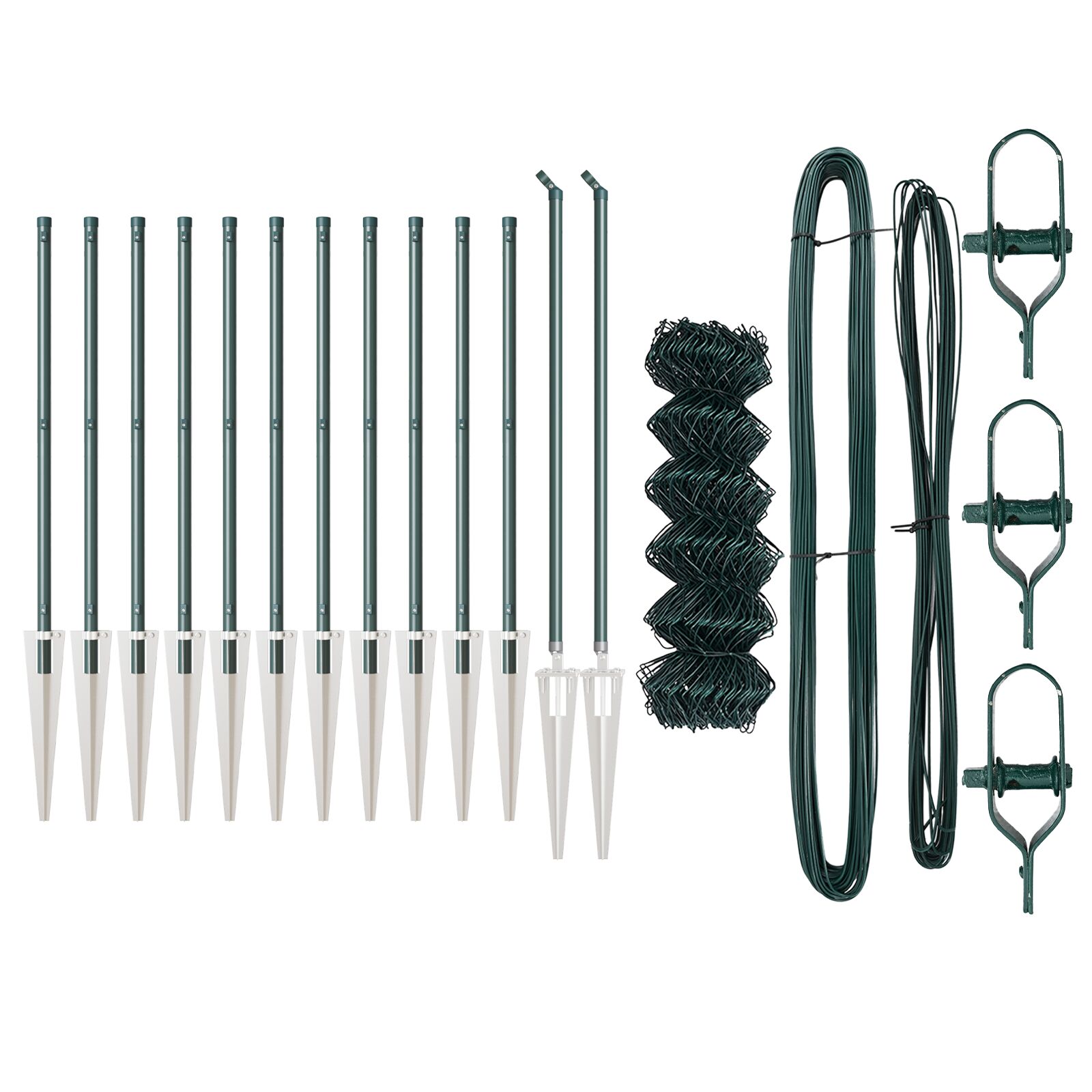 vidaXL Ograda od lanca Set od 2 Zelena Metal 0.8 x 25 m Izdržljivo