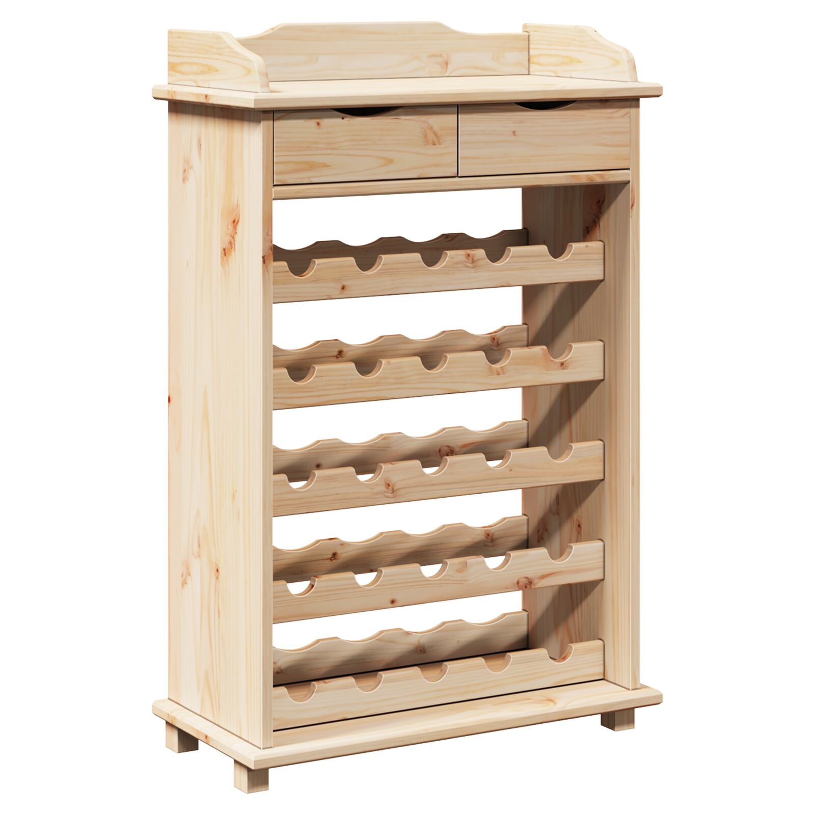 Stalak za vino 90x60x30 cm od čvrstog drva bor