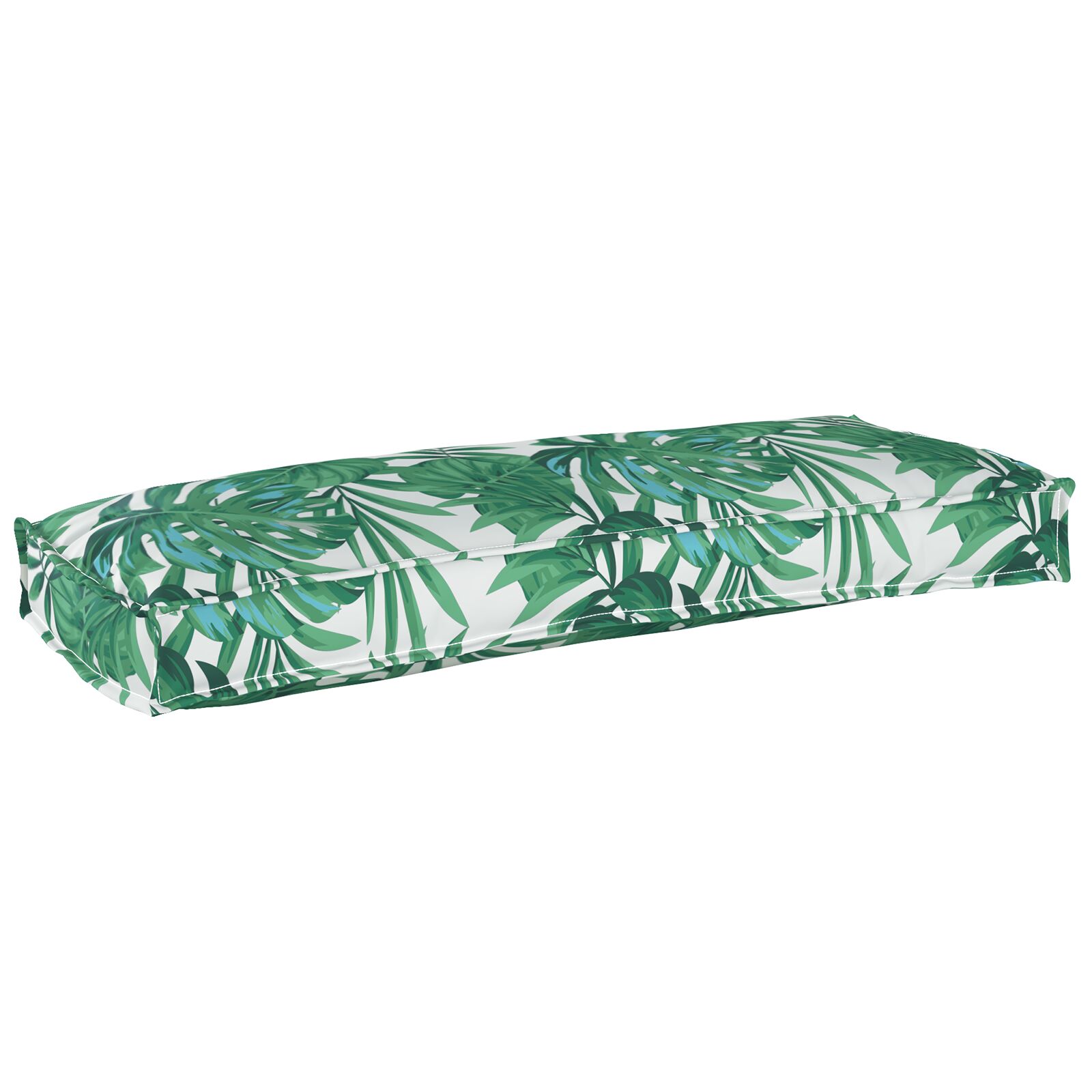 Pallepuder til Bænk 2 stk Blad Mønster 100x40x8 cm Oxford Stof