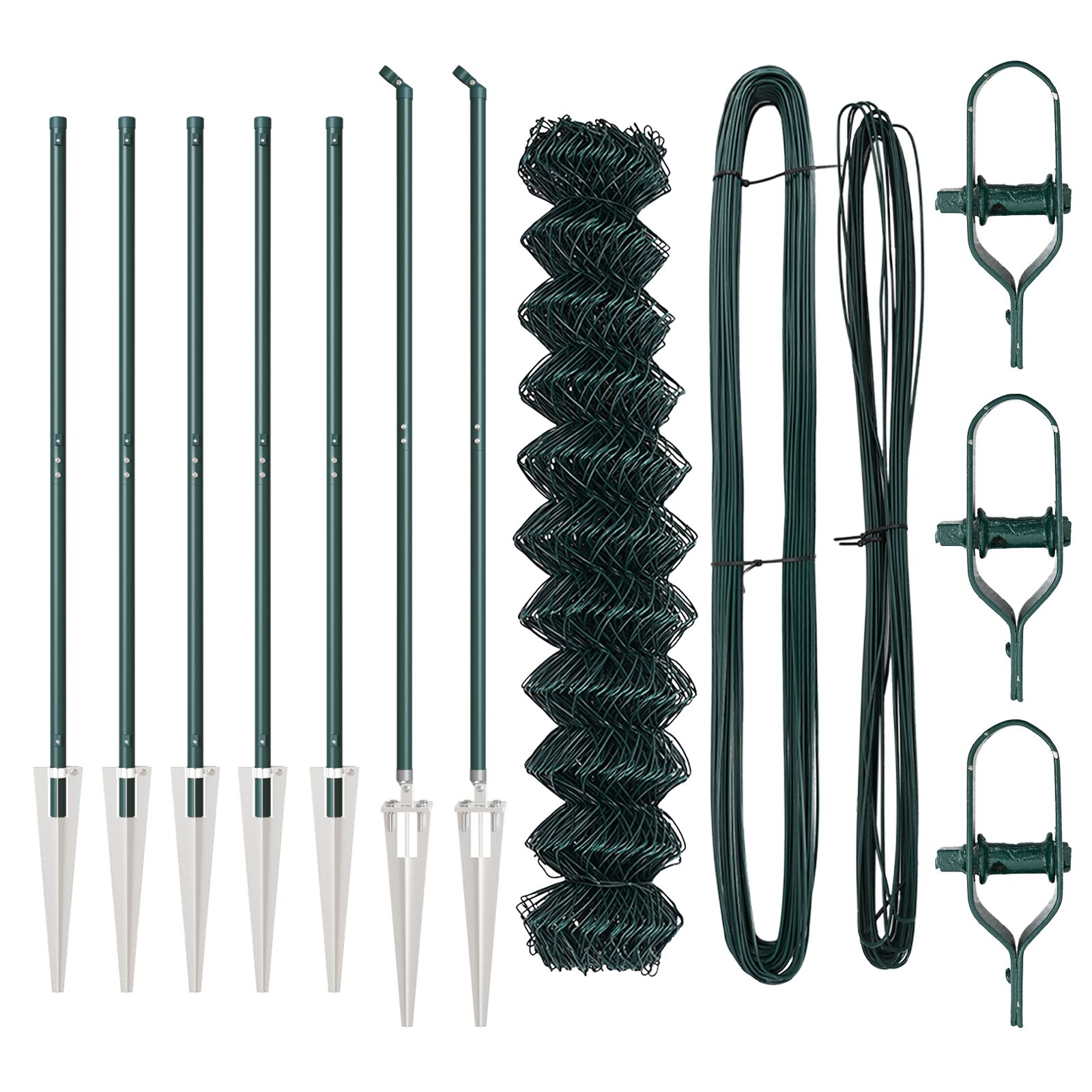 vidaXL Ograda od lancane veze s 7 bodlji 1.2x10 m Galvanizirani čelik