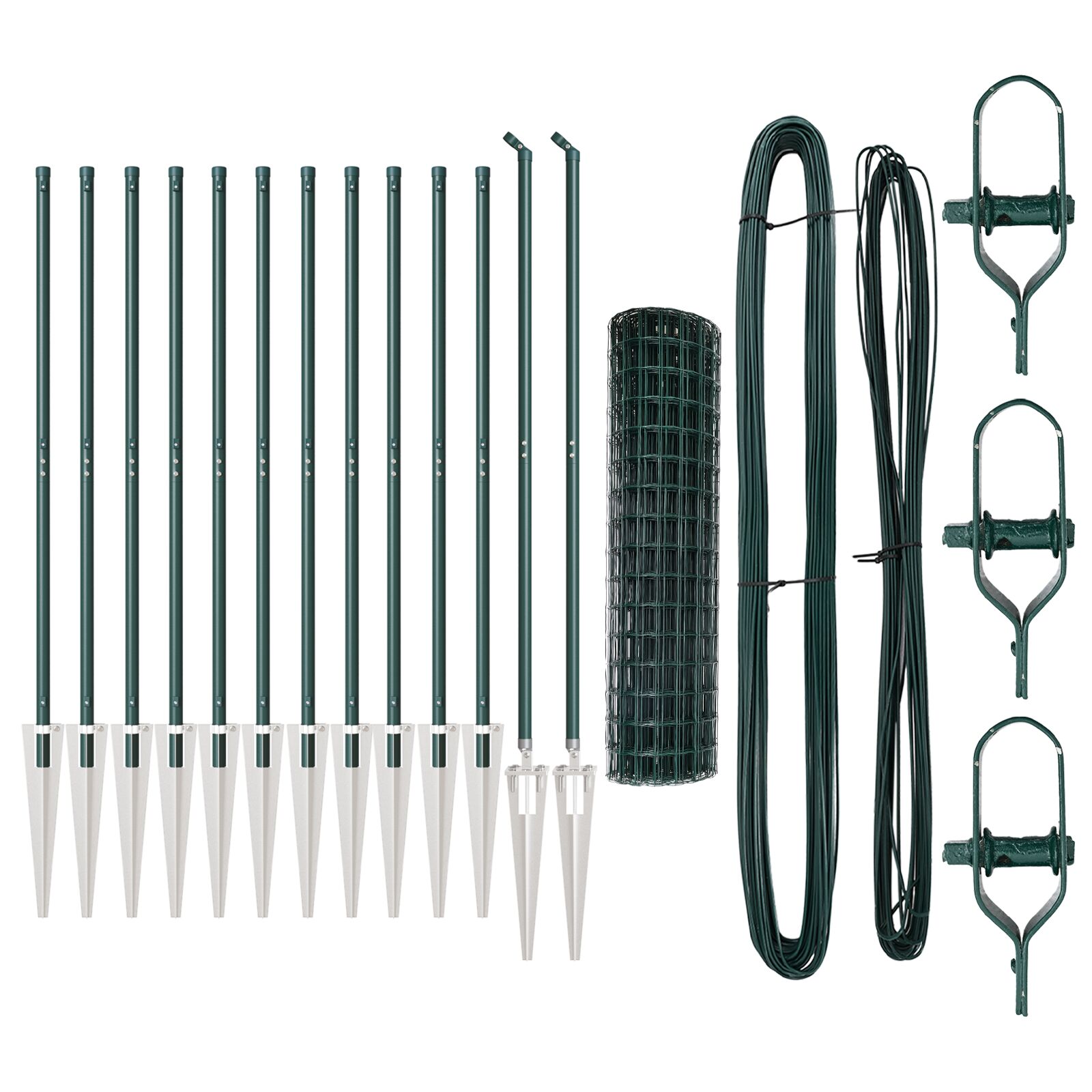 vidaXL Euro Ograda Set od 2 Zelena Metal 25 x 1.0 m Proširiva