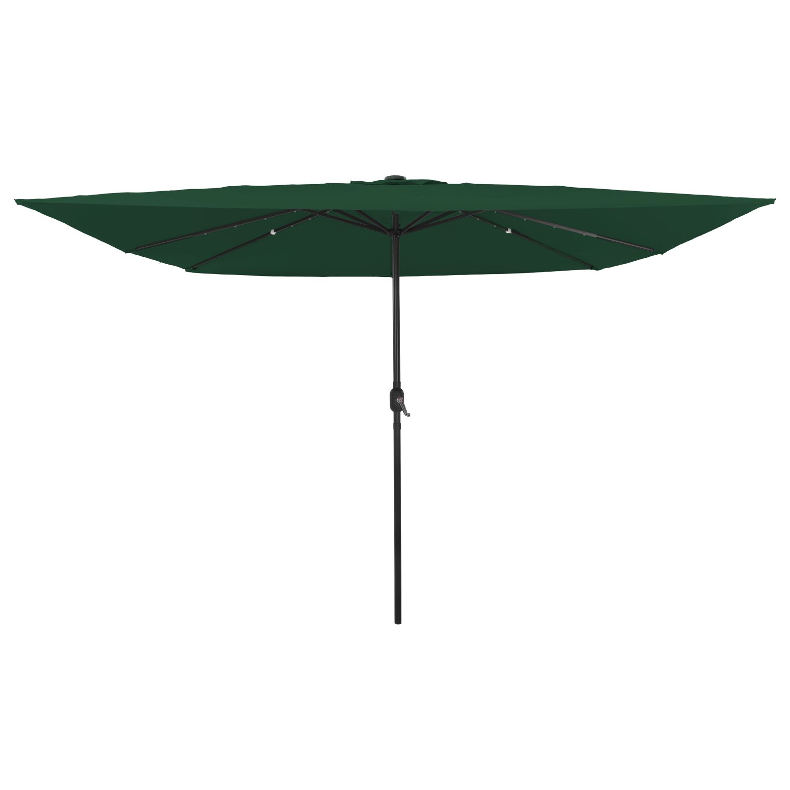 Kvadratni vrtni suncobran s LED svjetlima 295x245 cm Zelena