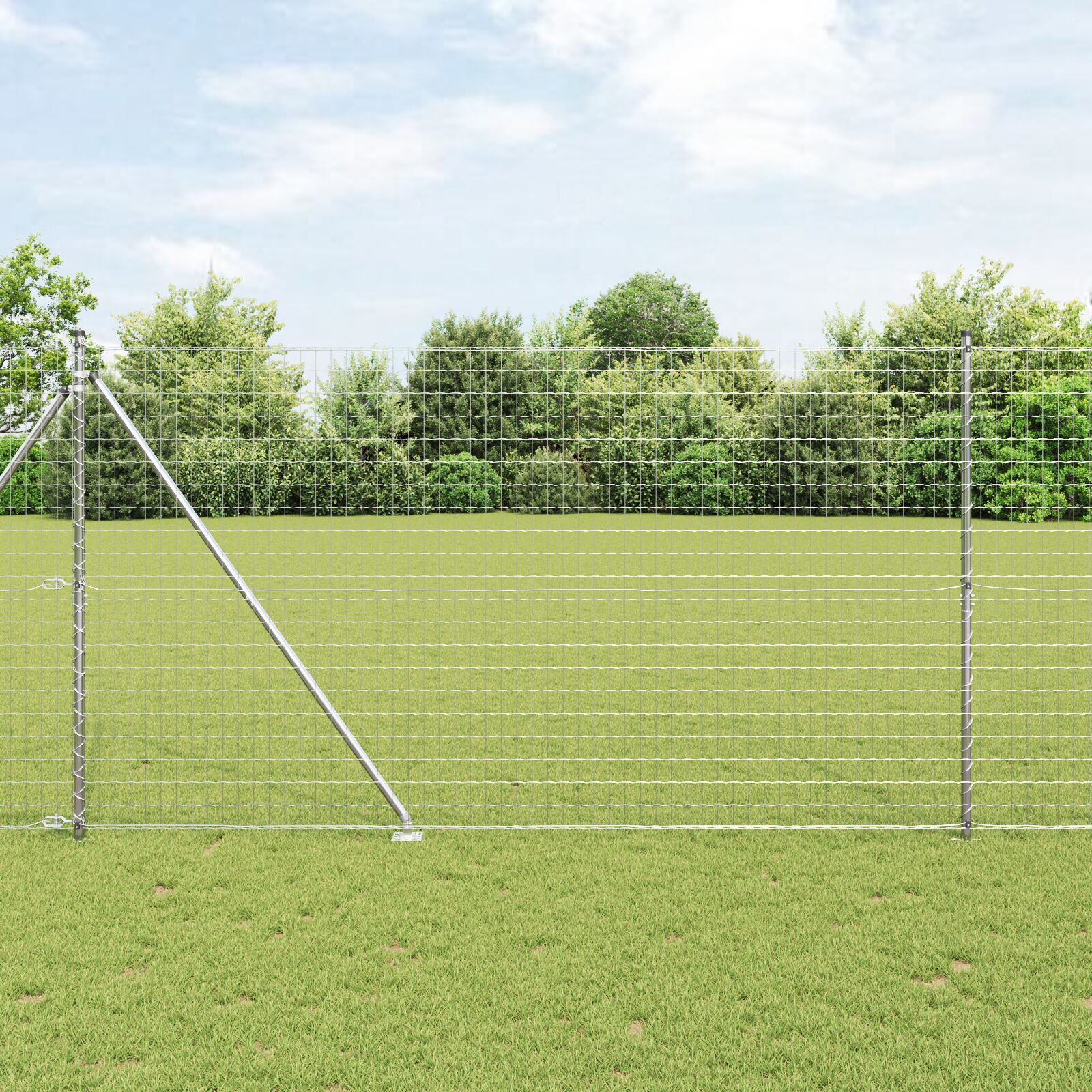 Euro Hegn med 7 Spidsposter 1,5x10 m Galvaniseret Stål