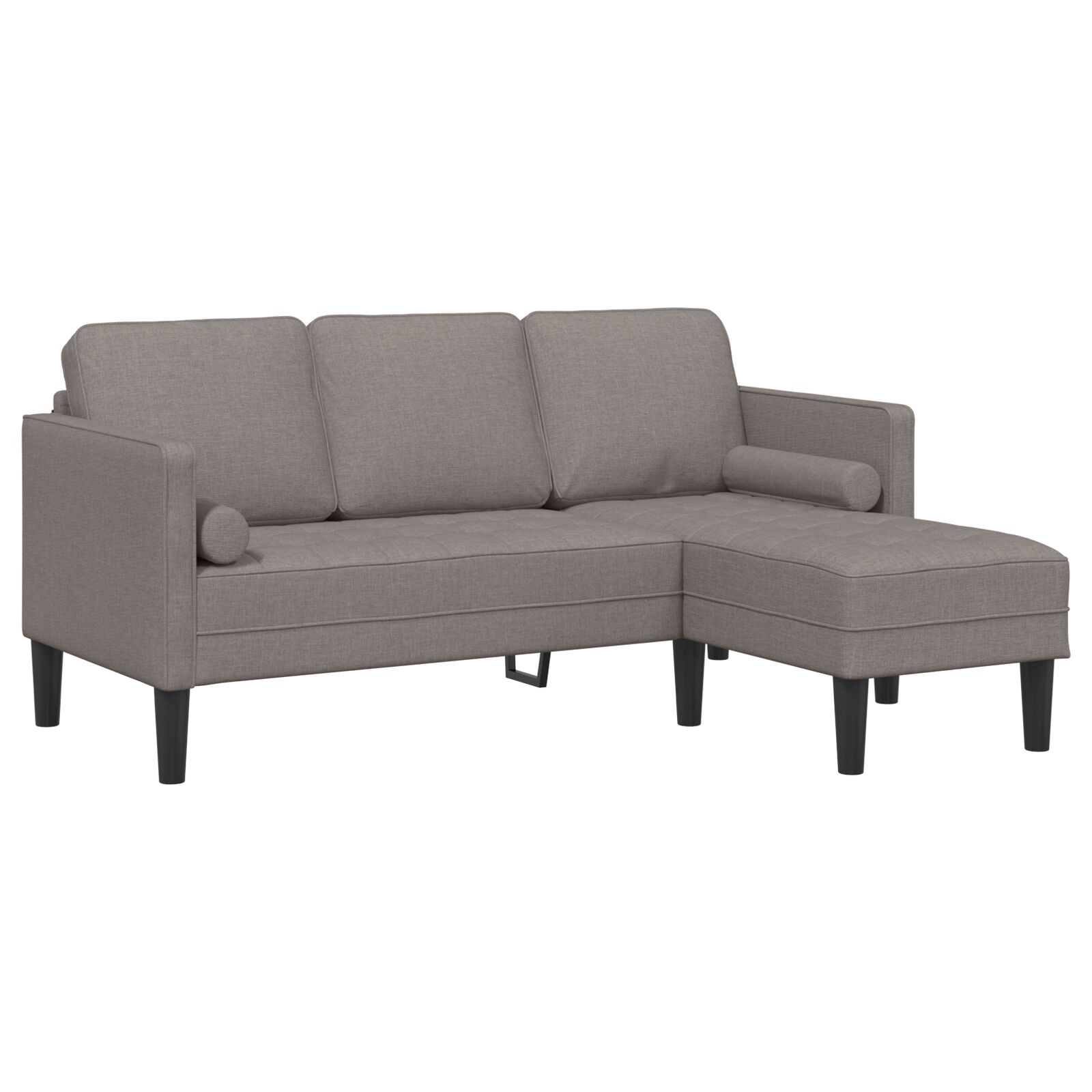 vidaXL Kutna Sofa L-oblik Smeđesiva 160 cm Tkanina