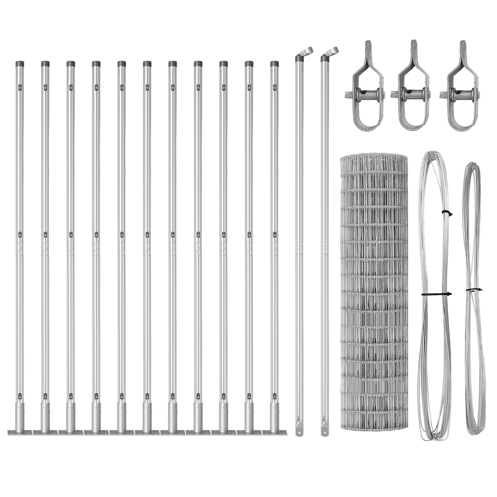 vidaXL Euro ograda s 13 postolja s uzdignutom ivicom 1x25 m galvanizirani čelik