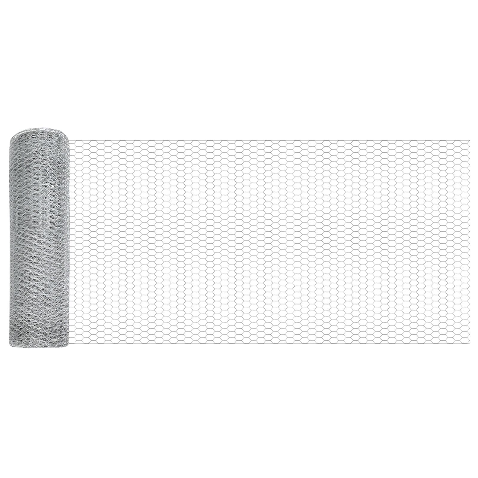 vidaXL Heksagonalna ograda 1x100 m Galvanizirani čelik, vidaXL stupovi ograde sa šiljkom 13 kom Ø32 mm 120 cm Galvanizirani čelik