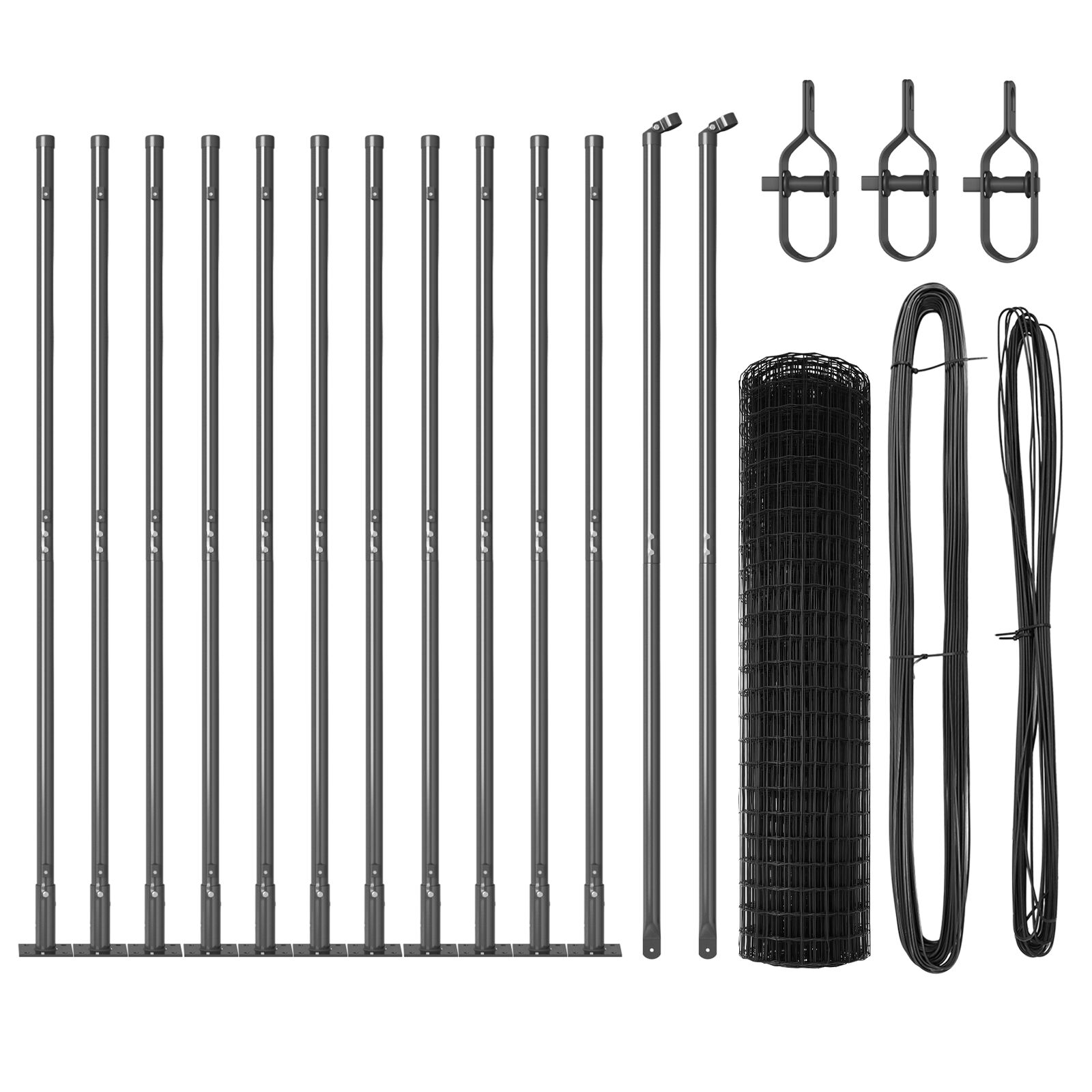 vidaXL Euro Ograda Set od 2 Siva Čelik 25 x 1.2 m Izdržljiva