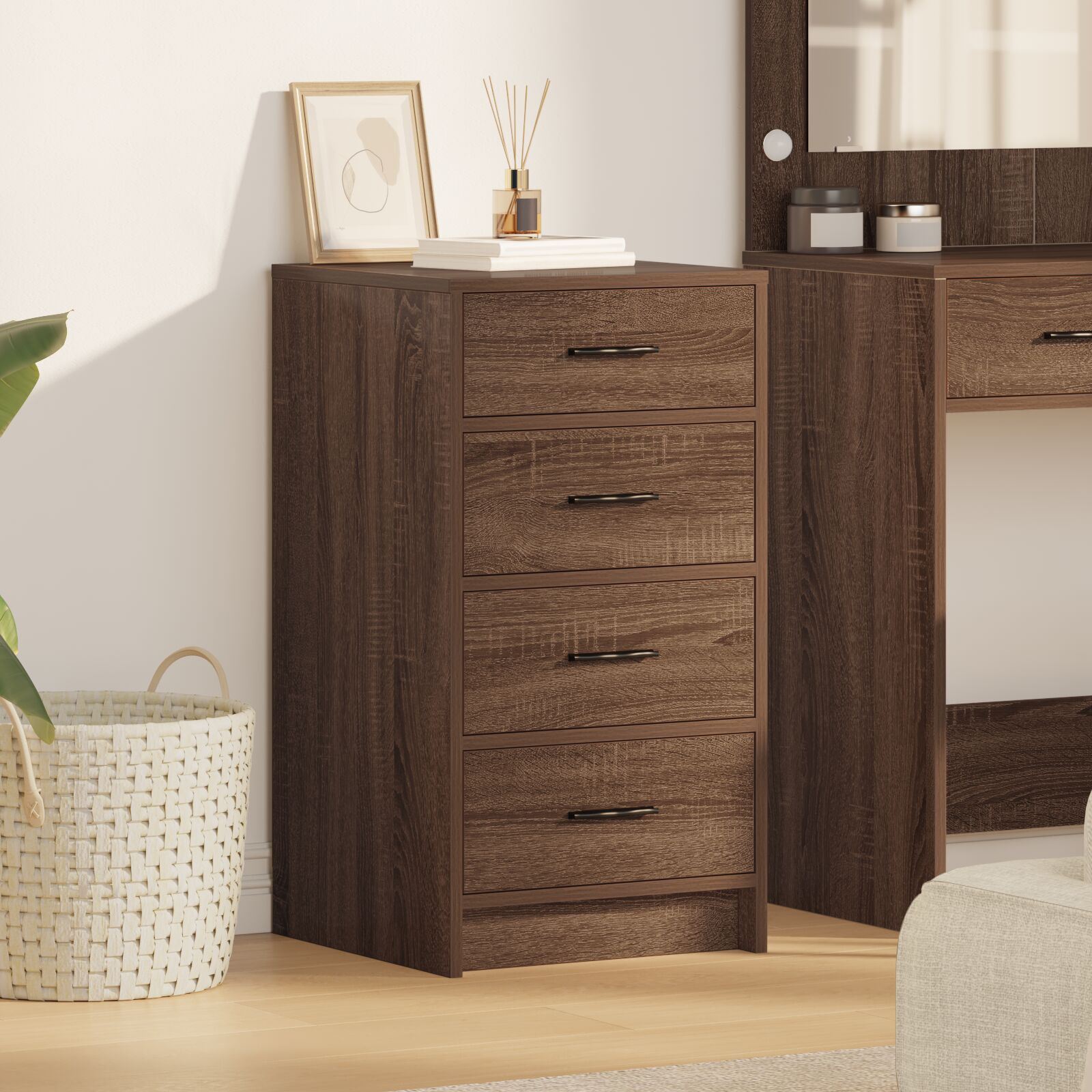 vidaXL Braun Eiche Holzwerkstoff Mittel Braun Eichen Sideboard