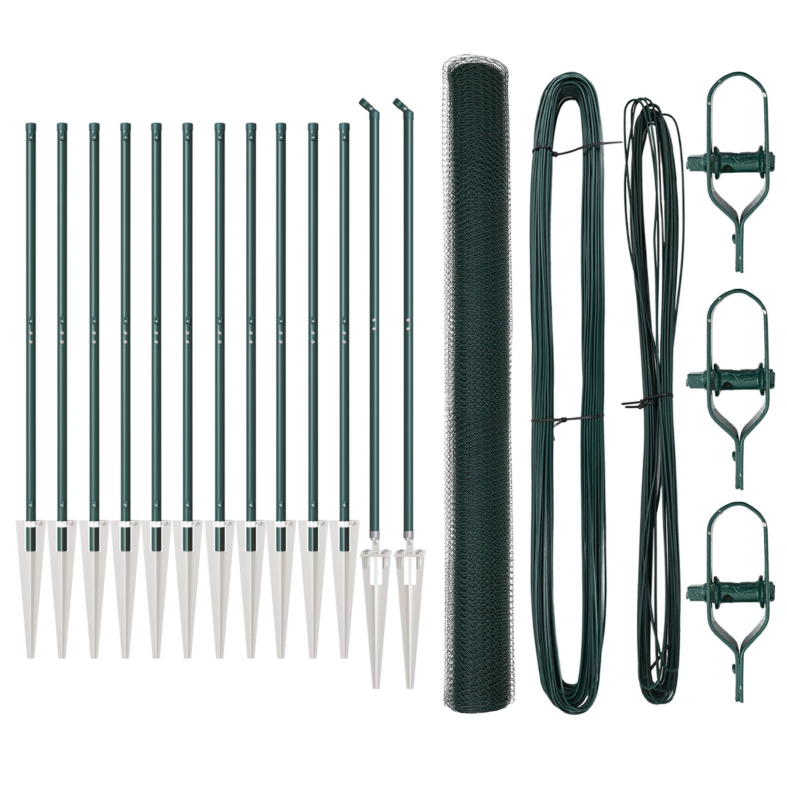 vidaXL set ograde Set od 2 Zelena Metal 25 x 1,5 m Izdržljiv