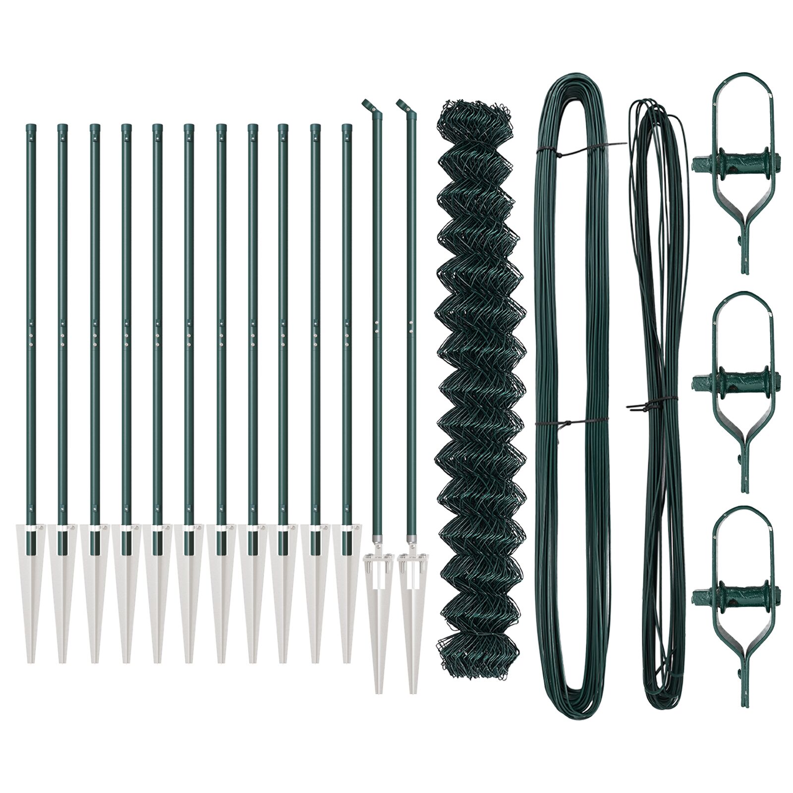 vidaXL Ograda od lančanih veza Set od 2 Zelena Metal 1.5 x 25 m