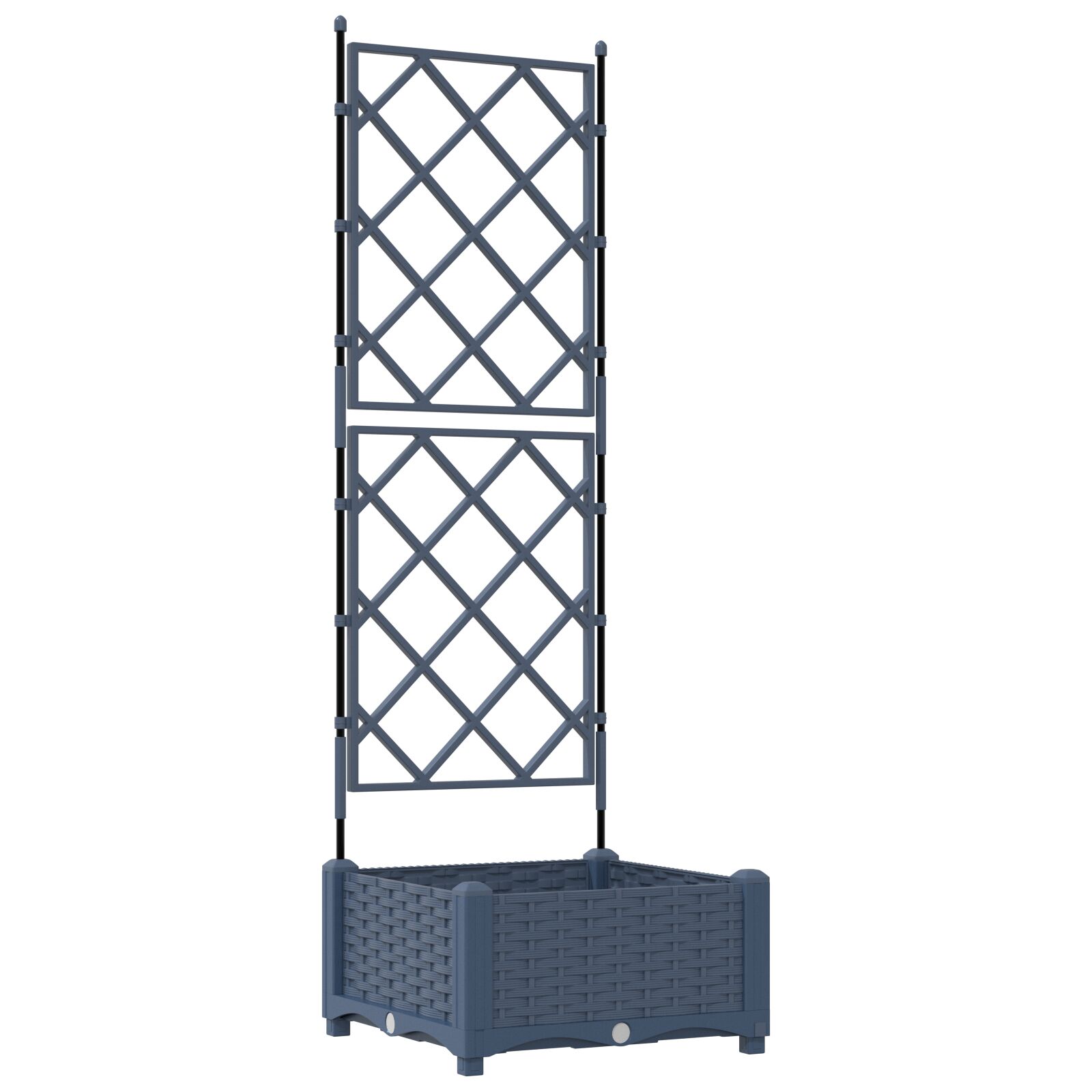 vidaXL Jardiniere cu Perete Gri 40x40x125,5 cm